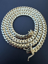 HarlemBling HANDMADE Tight Link Solid 14k Gold Miami Cuban Link Chain Or Bracelet Necklace 