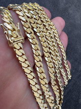 HarlemBling HANDMADE Tight Link Solid 14k Gold Miami Cuban Link Chain Or Bracelet Necklace 
