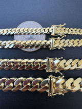HarlemBling HANDMADE Tight Link Solid 10k Gold Miami Cuban Link Chain Or Bracelet Necklace 