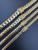 HarlemBling HANDMADE Tight Link Solid 10k Gold Miami Cuban Link Chain Or Bracelet Necklace