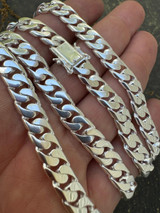 HarlemBling Handmade Mexican Cuban Link Chain Necklace / Bracelet Real Solid 925 Silver 6-20mm