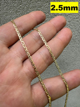 HarlemBling Mariner Link Chain Necklace Or Bracelet - 14k Gold Vermeil 925 Sterling Silver - 6"-30" - 2.5mm-16mm 