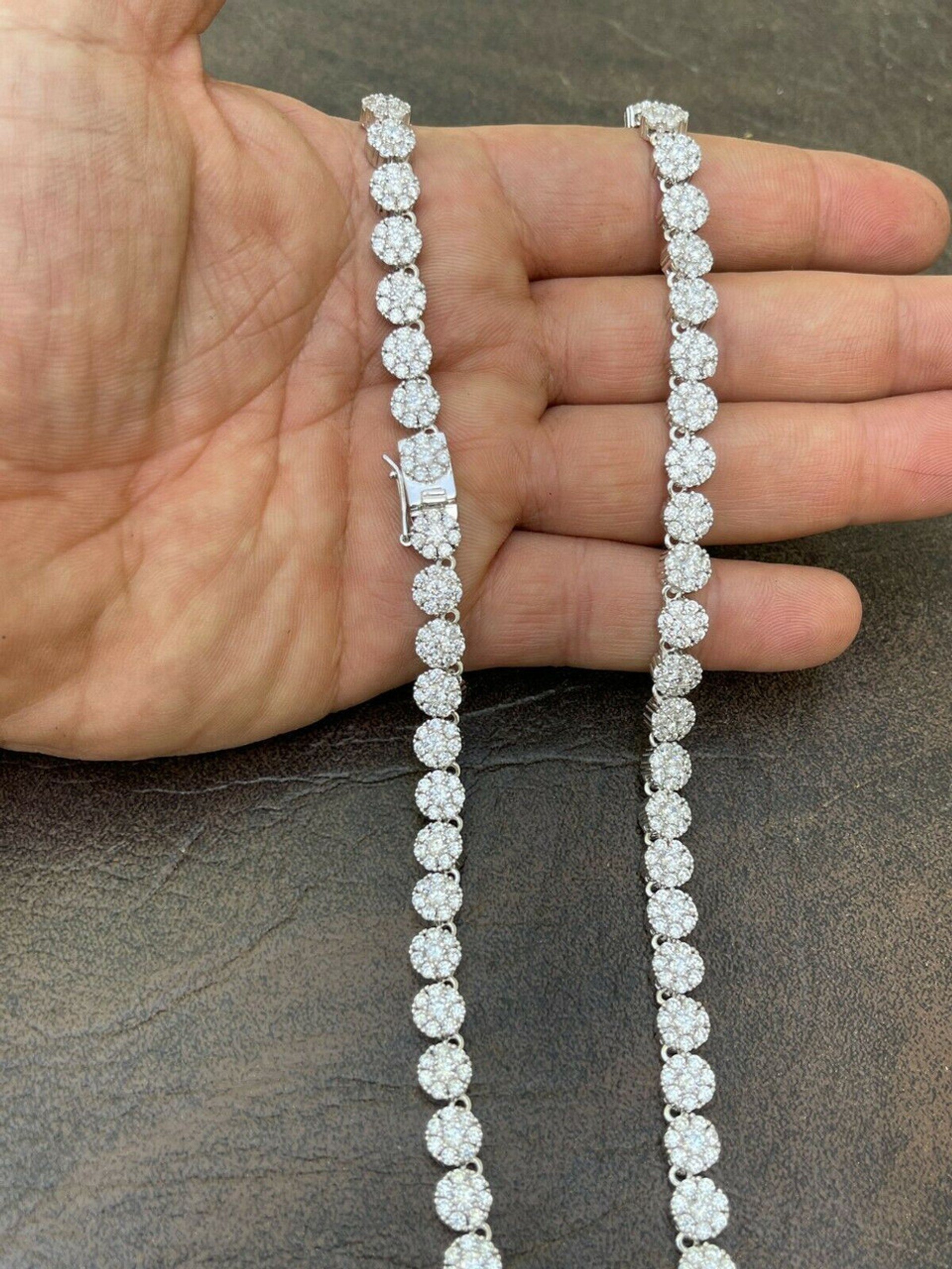 Tennis chain mens real diamonds Clearance