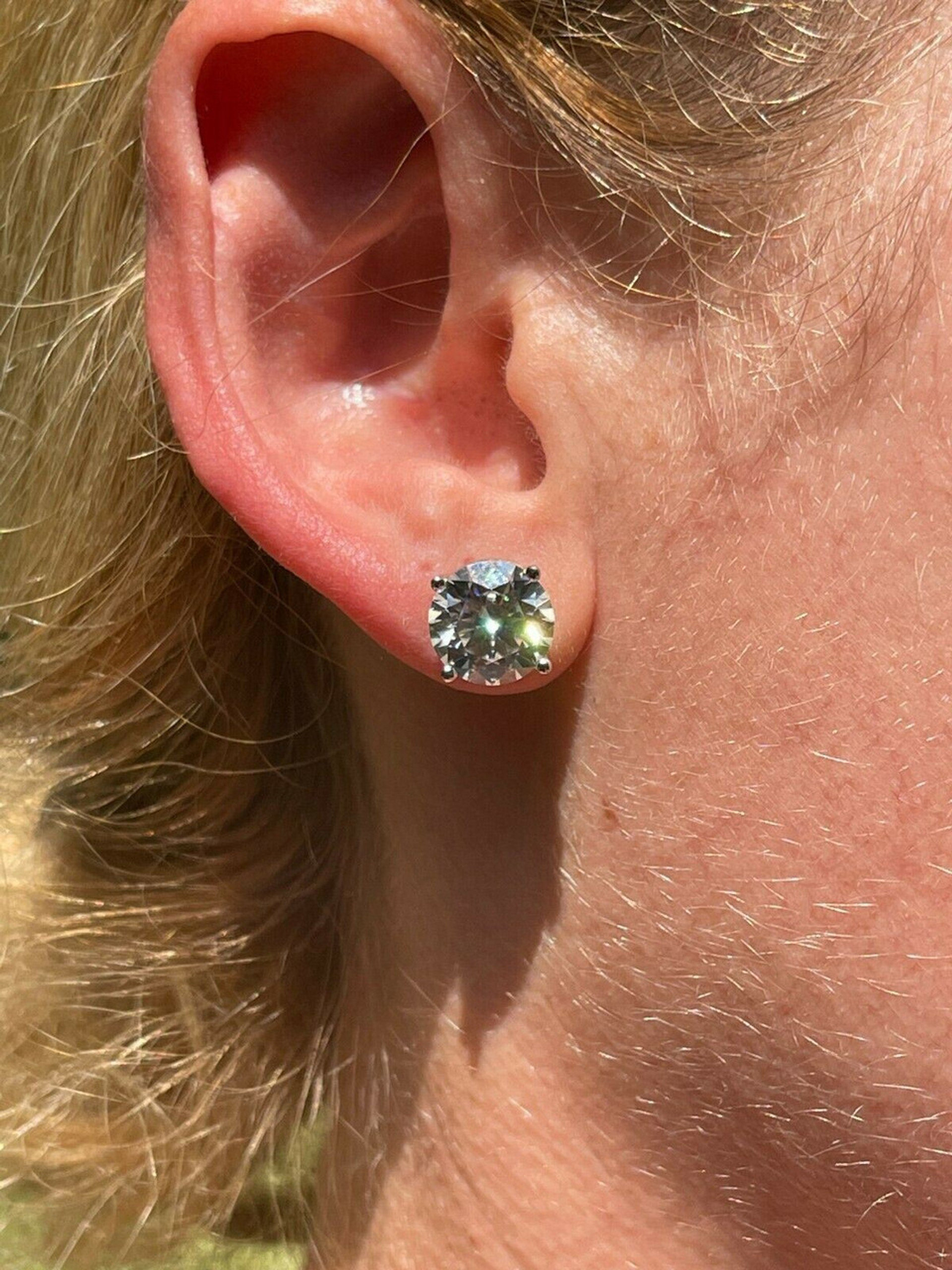 Moissanite earrings mens Clearance