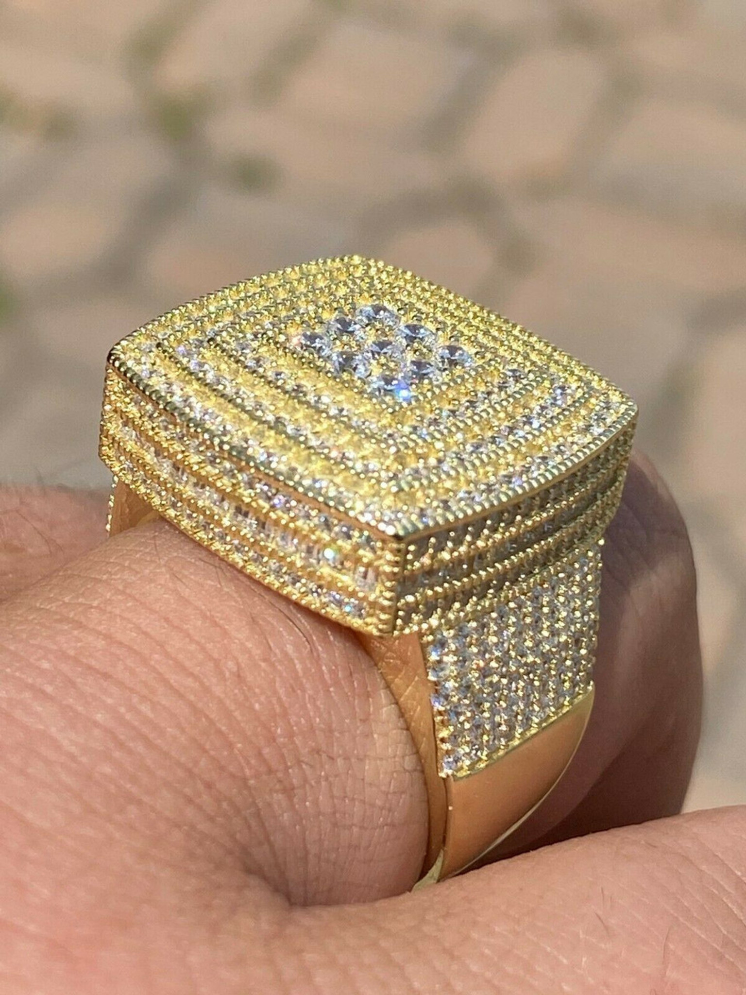 Hip Hop Bling Empire HH BLING EMPIRE Iced Out Silver Gold Rings for Men,  India | Ubuy