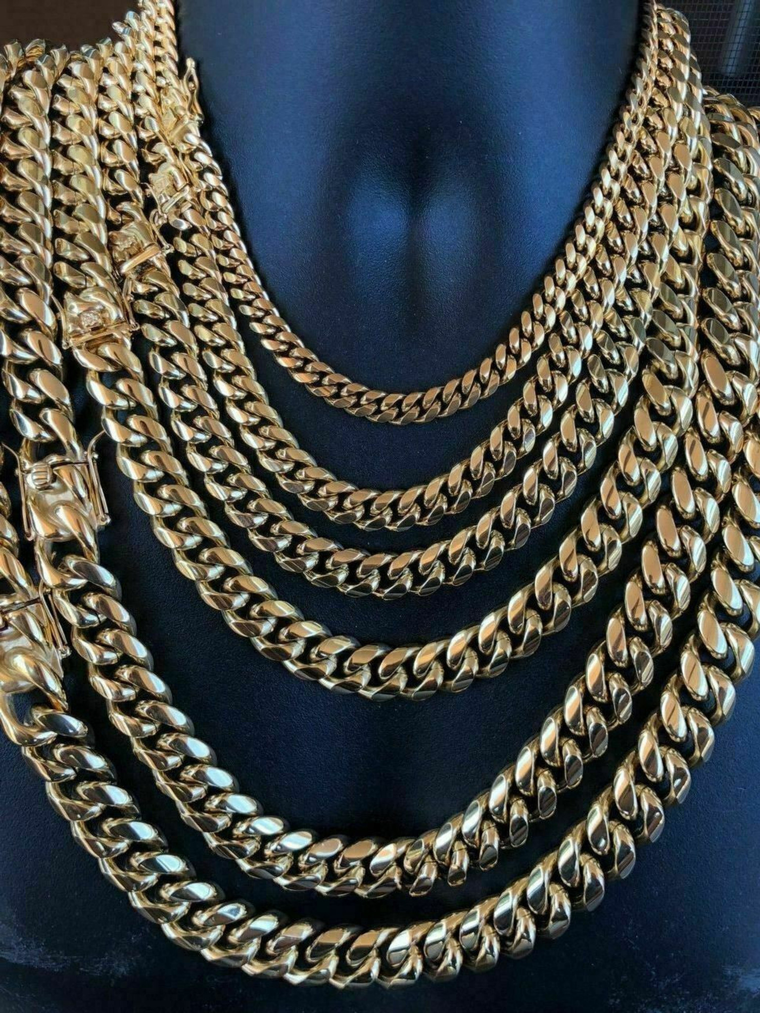 Mens cuban link sales necklace gold