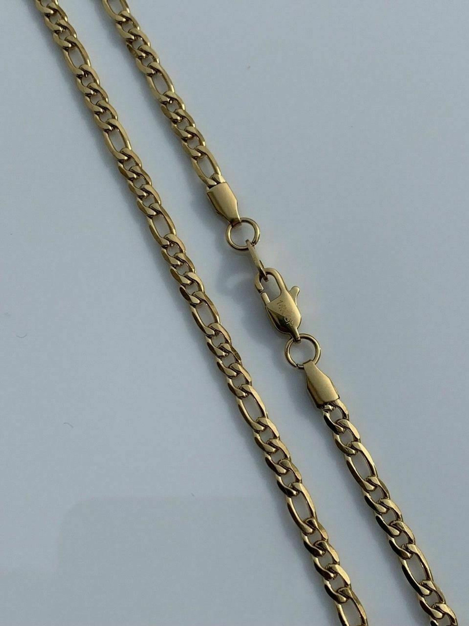 14k Italian figaro chain 5mm yellow gold