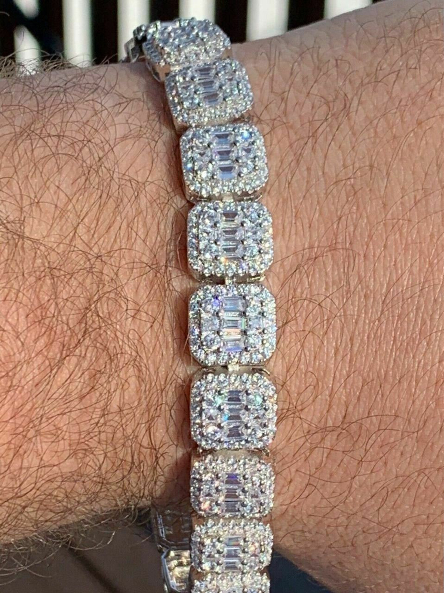10mm Sterling Silver Iced Out CZ Miami Cuban Bracelet - Arezzo Jewelers –  Elmwood Park, IL - 9258