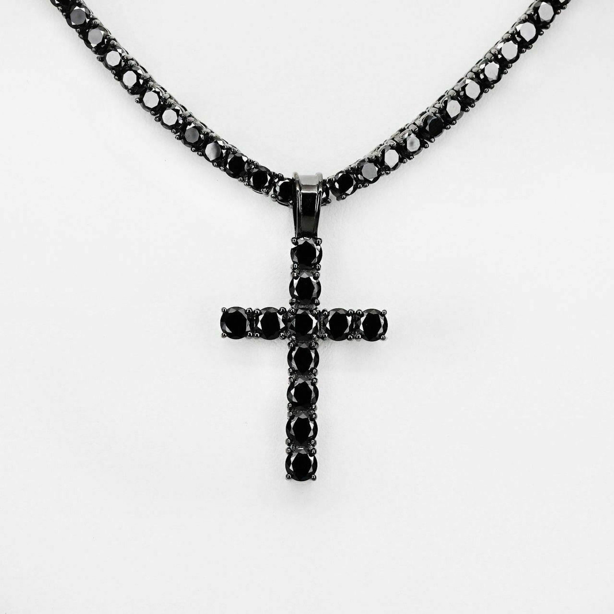 Tennis sales cross necklace