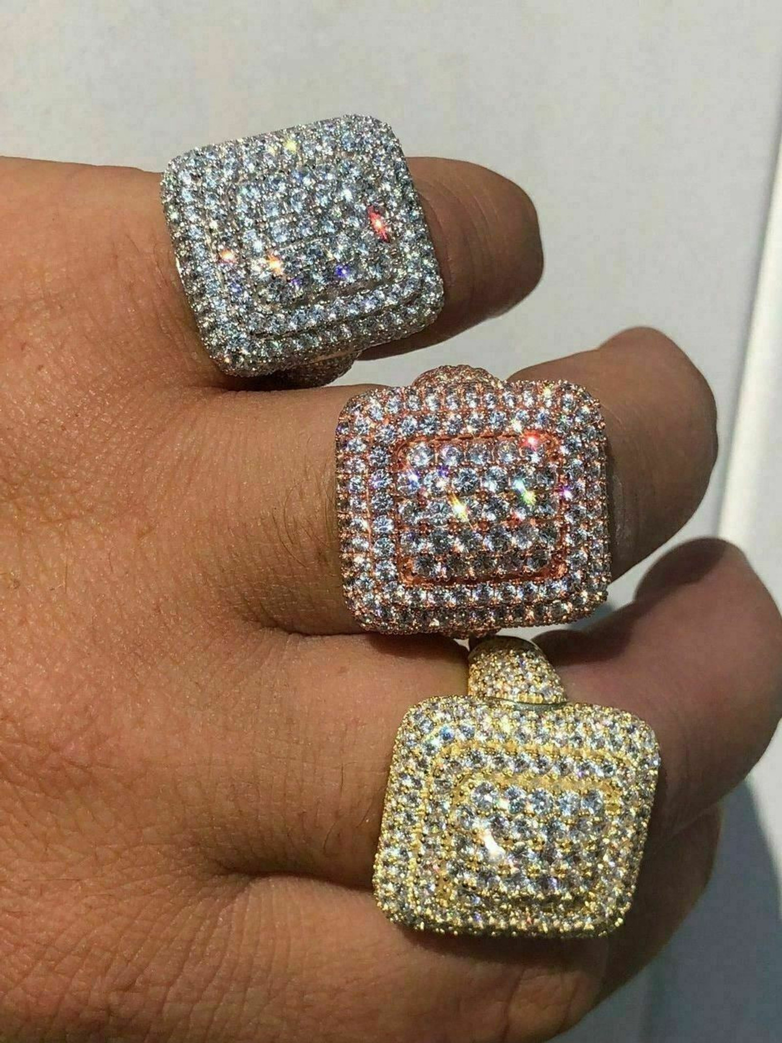 2023 New Dropshipping Ring Silver 925 for Men Iced Out Cubic Zirconia Hip  Hop Ring Boys Gold Plated Rhodium Fine Jewelry Zircon - AliExpress