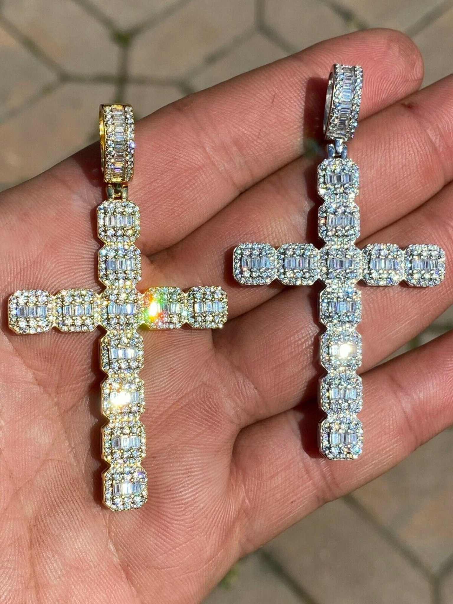 Big Diamond Cross Necklace, 2.00ctw