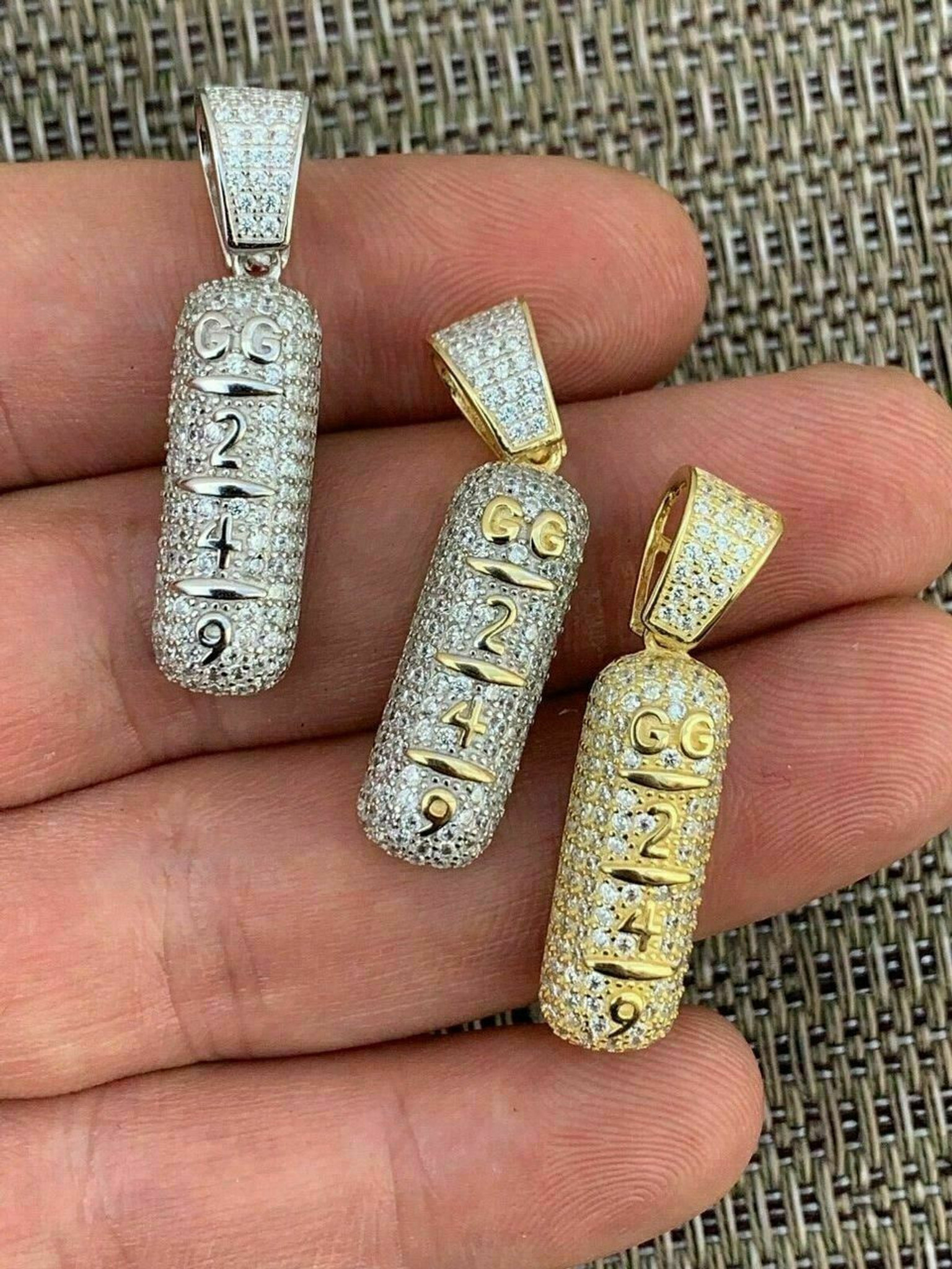 14k gold xanax bar pendant