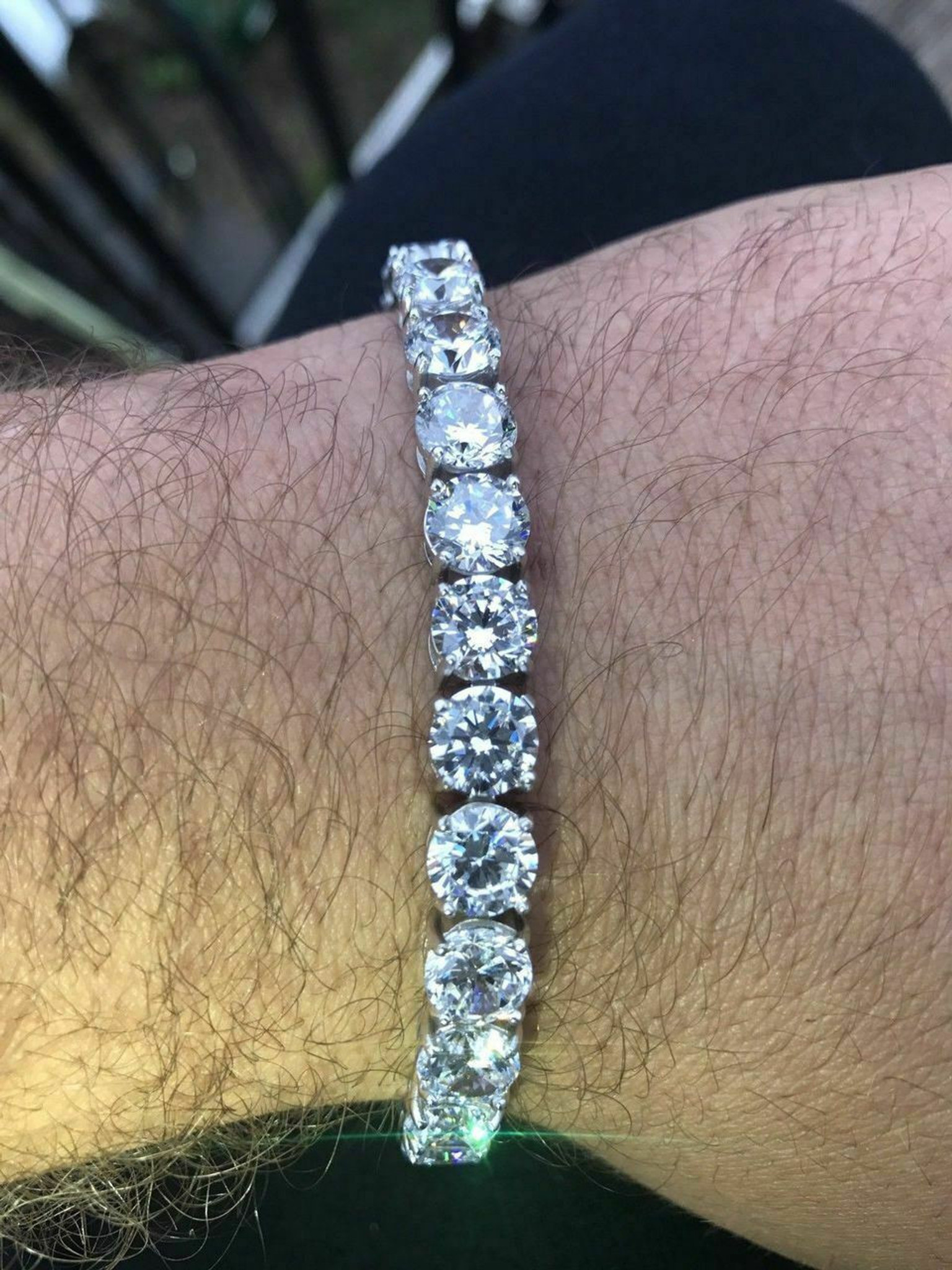 Men diamond tennis on sale bracelet