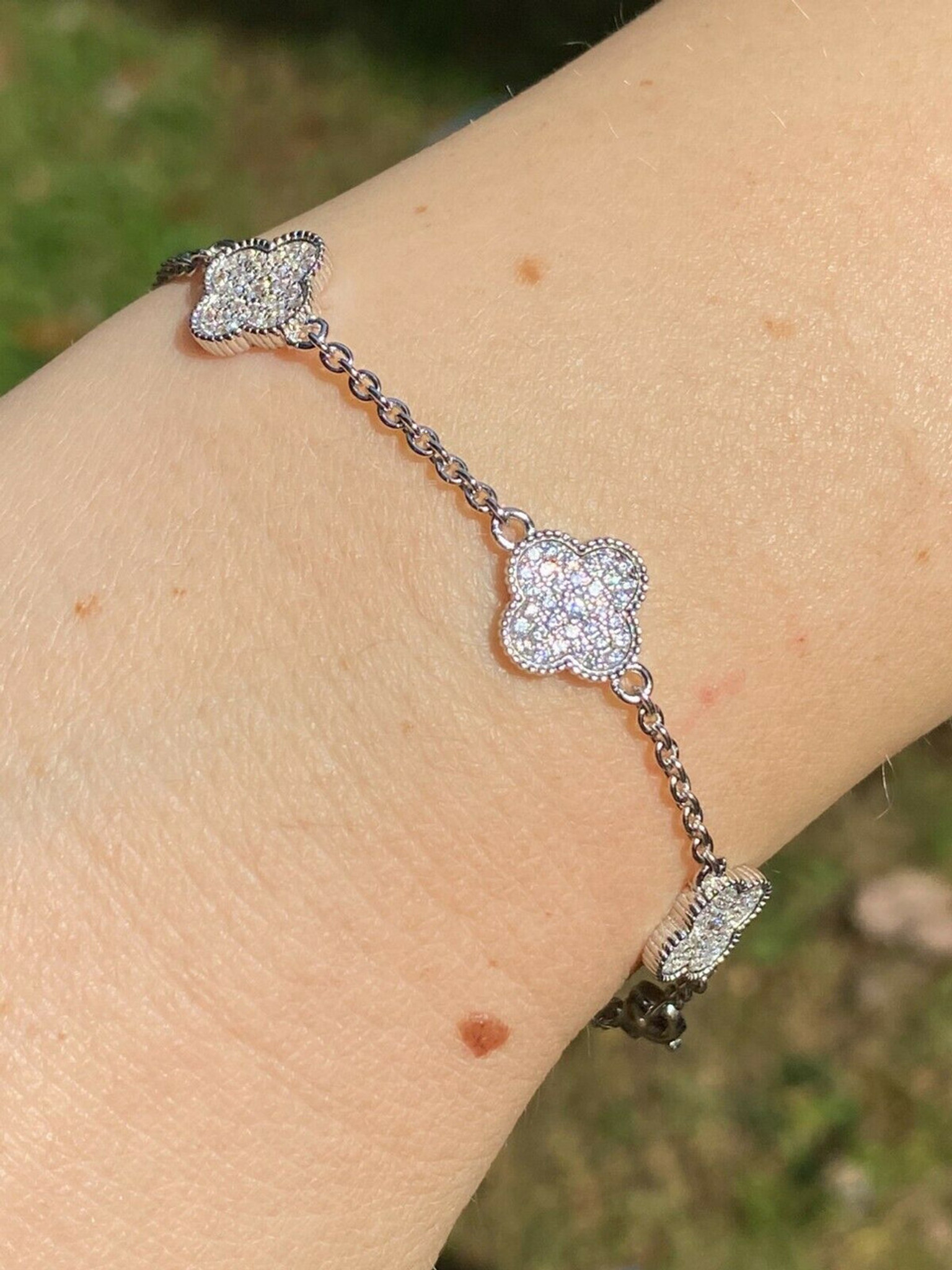 Four-Leaf Clover Diamond Bracelet