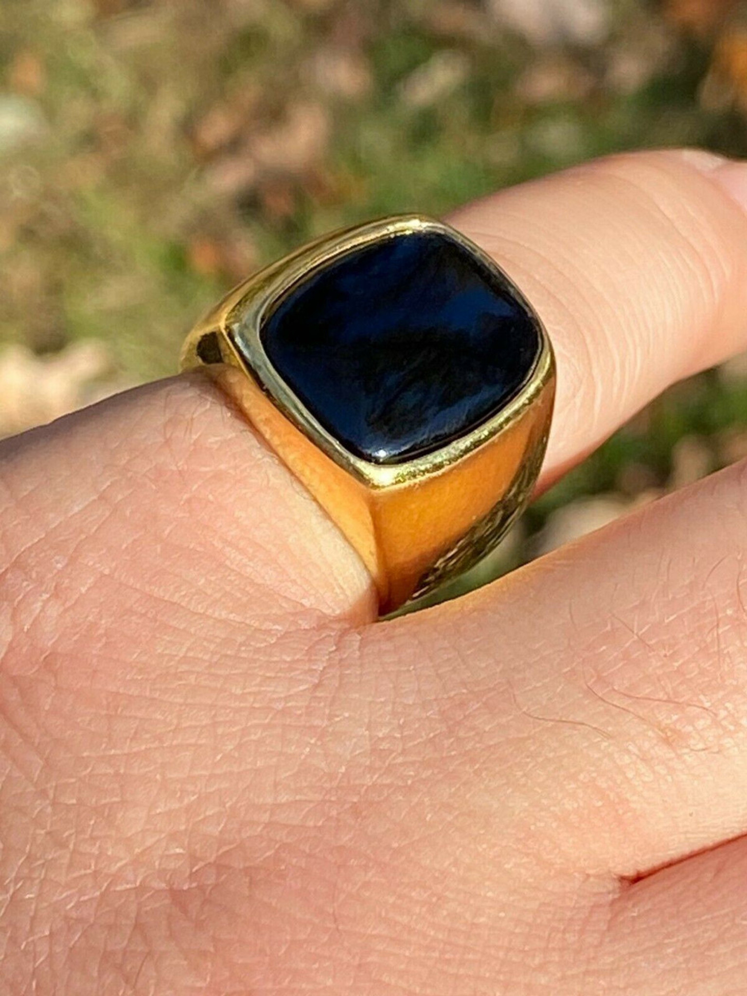 Yellow Gold Alexandrite Men's Ring