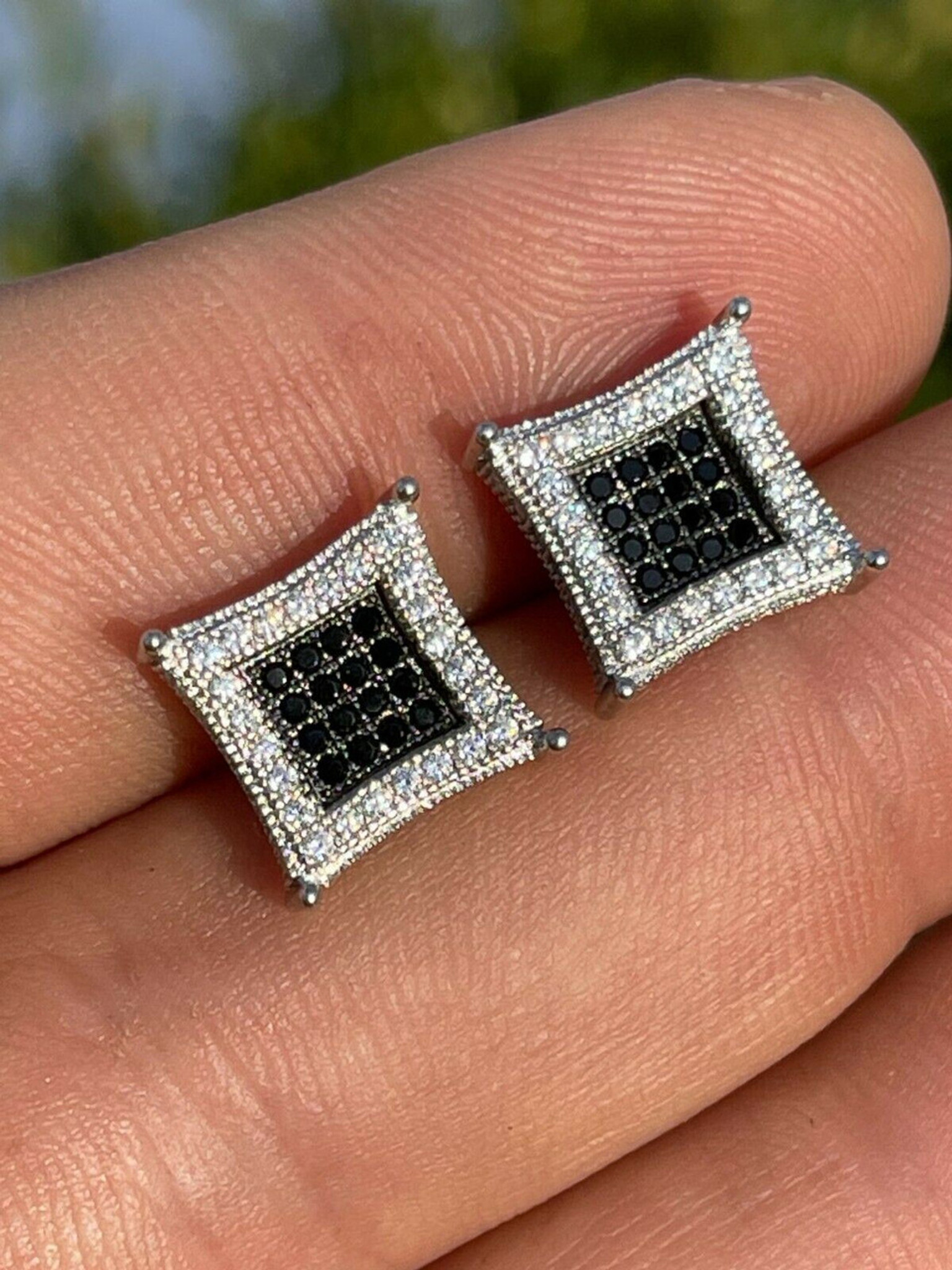 5.00 Ct. Certified Natural Black Diamond Earrings Bezel Set Studs 14k –  Liori Diamonds