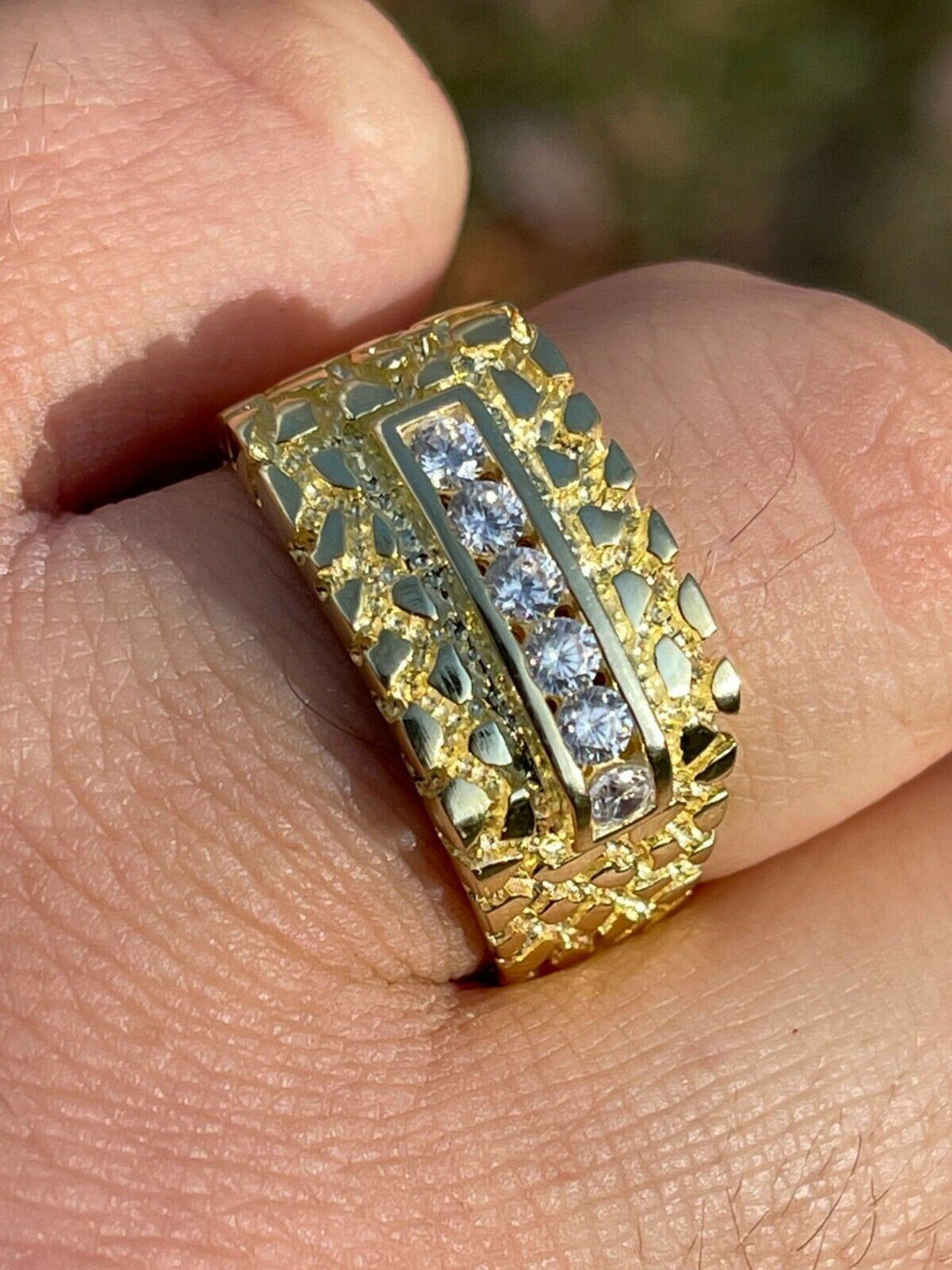 Solid Gold Watch Band Design Men's Diamond Ring in 14K (Yellow/Rose/White)  | eBay