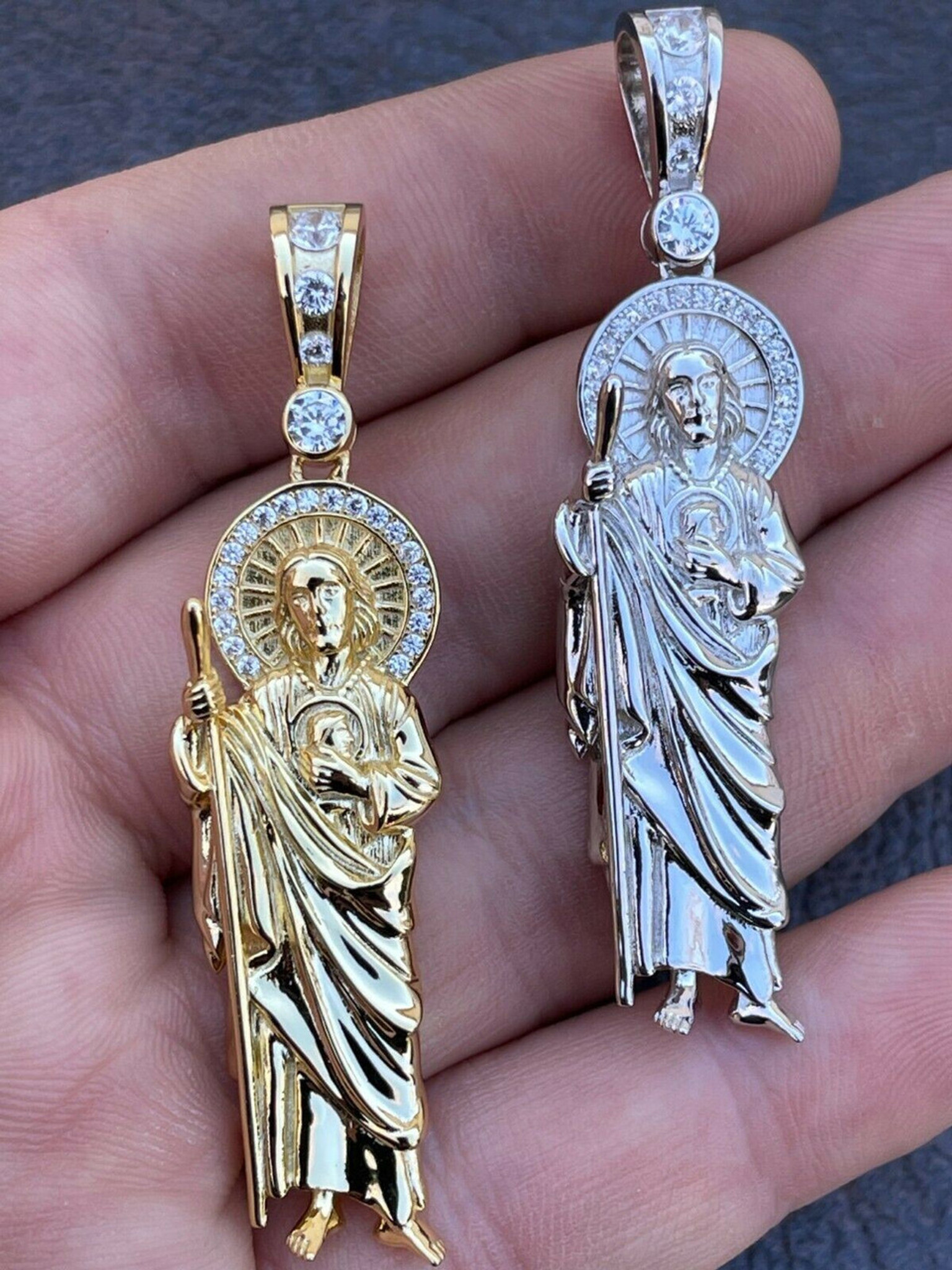 Gold And Silver San Judas Tadeo Palm Tree Pendant Catholic Keychain Statue  For Religious Church Decor And Souvenir Gift From Pedmg, $20.37 | DHgate.Com