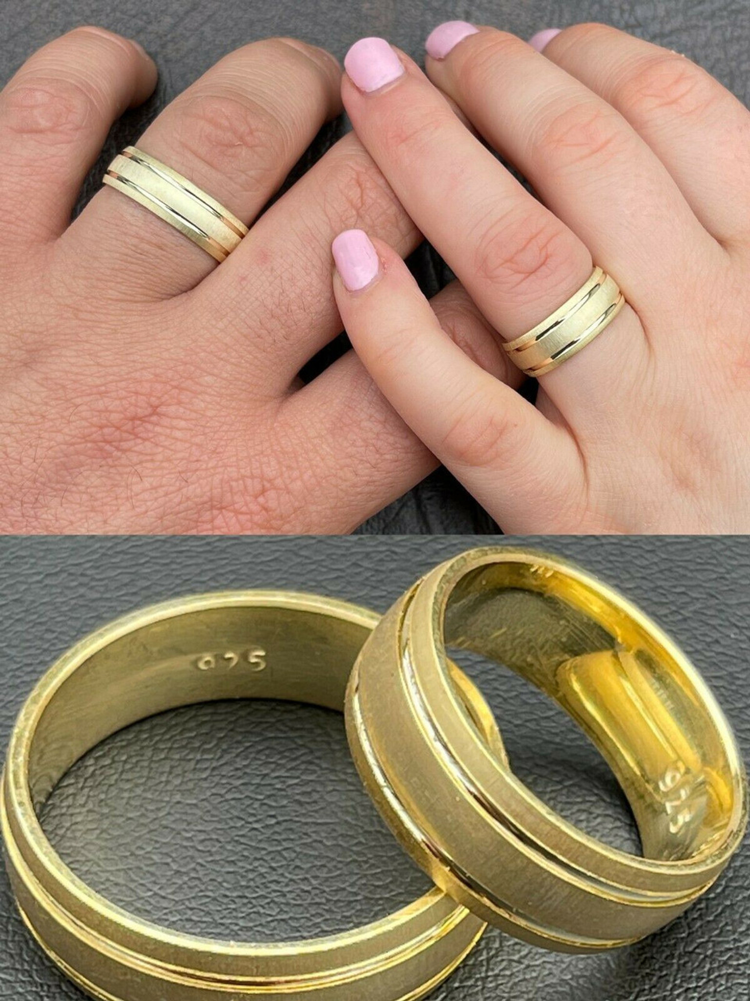 Minimalist Plain Wedding Band Solid Wedding Ring - MollyJewelryUS