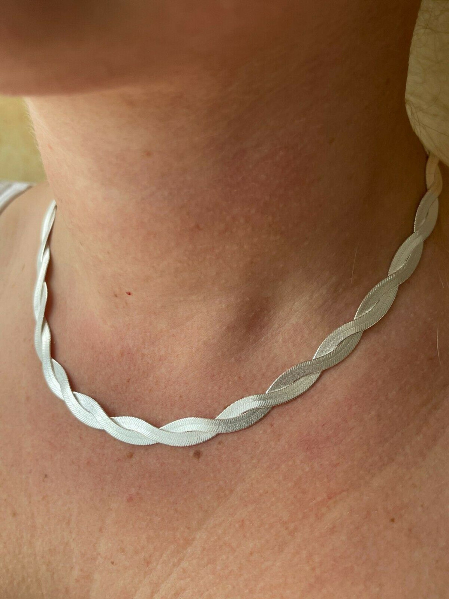 Serpentine Silver Chain Necklace - PDPAOLA
