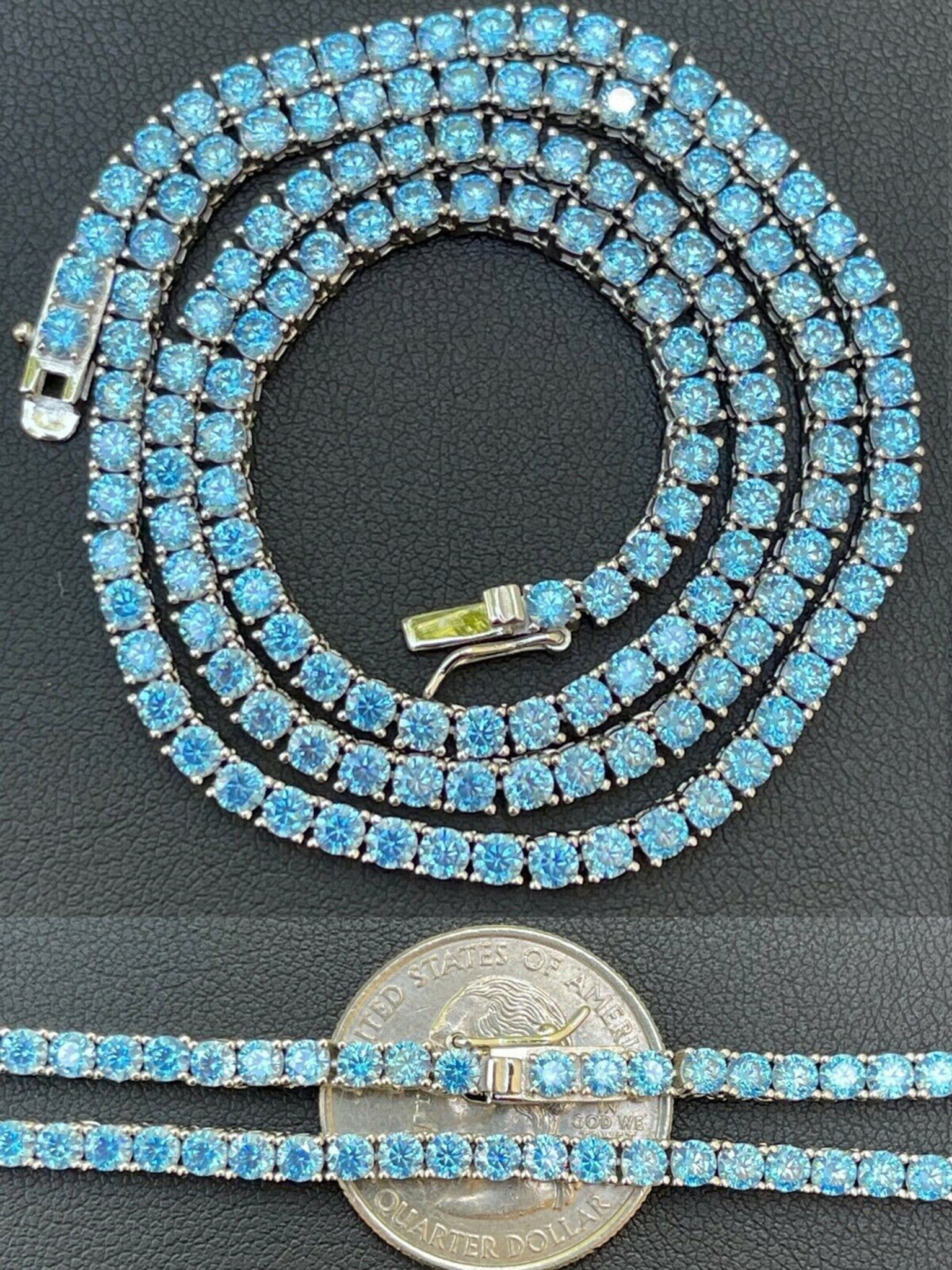 blue necklace chain