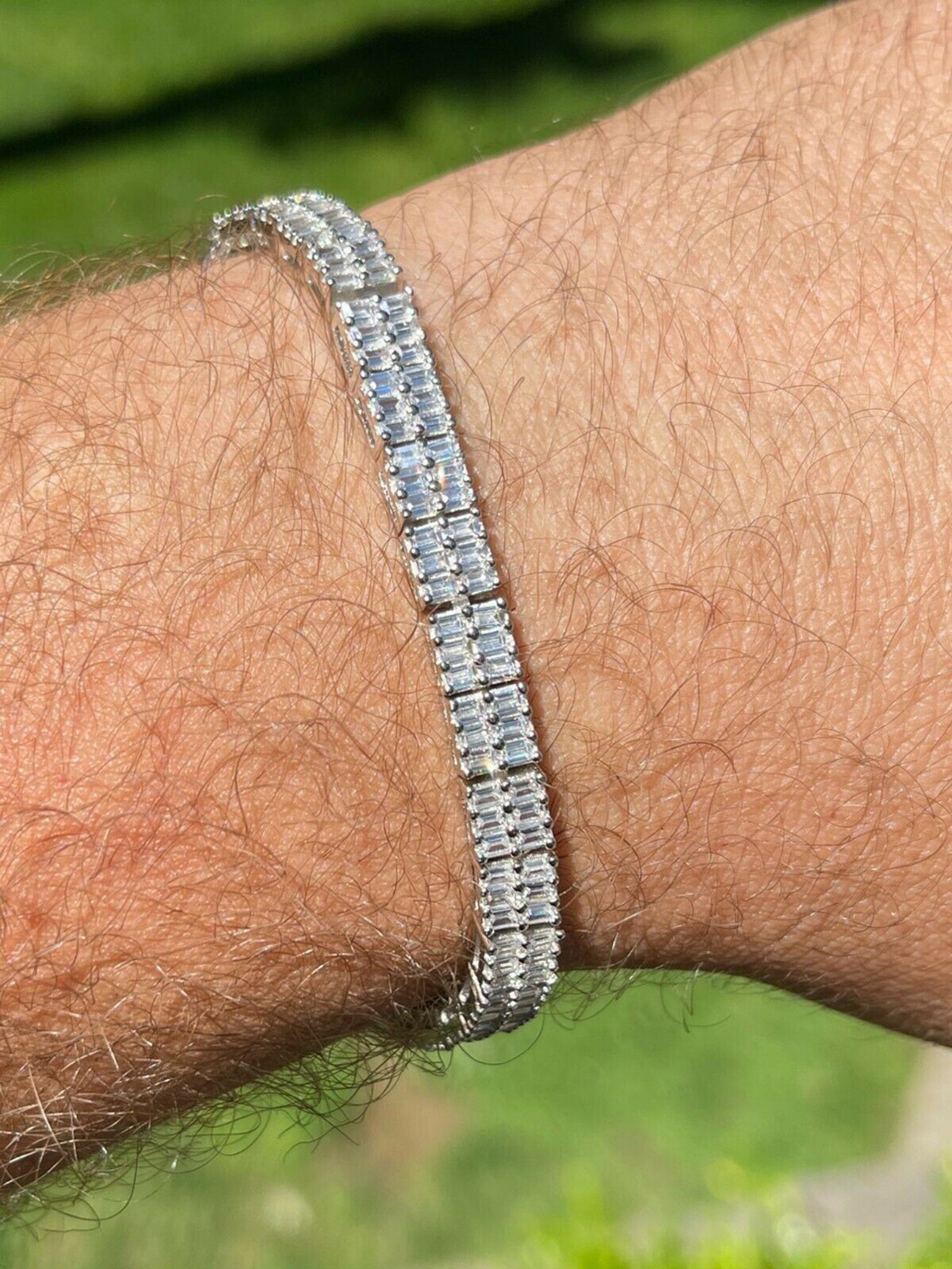 Tennis Bracelet in 18K White Gold, 3mm | David Yurman