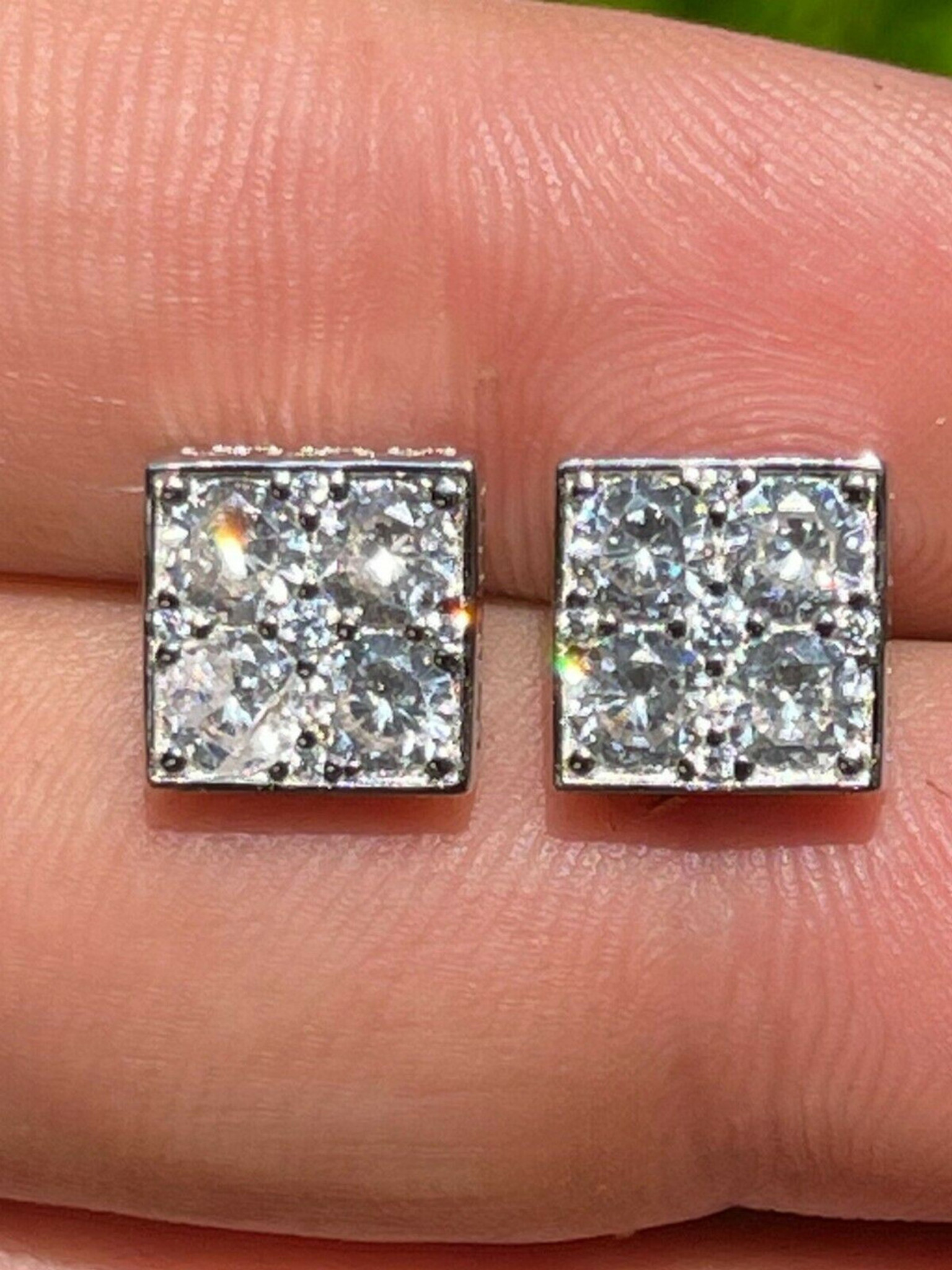 Amazon.com: Mens Square Earrings Black Stud Diamond Crystal Small 316L  Surgical Stainless Steel Post for Sensitive Ears Cool Guy Jewelry Gift Men,  Women Unisex 7mm -Tarsus: Clothing, Shoes & Jewelry