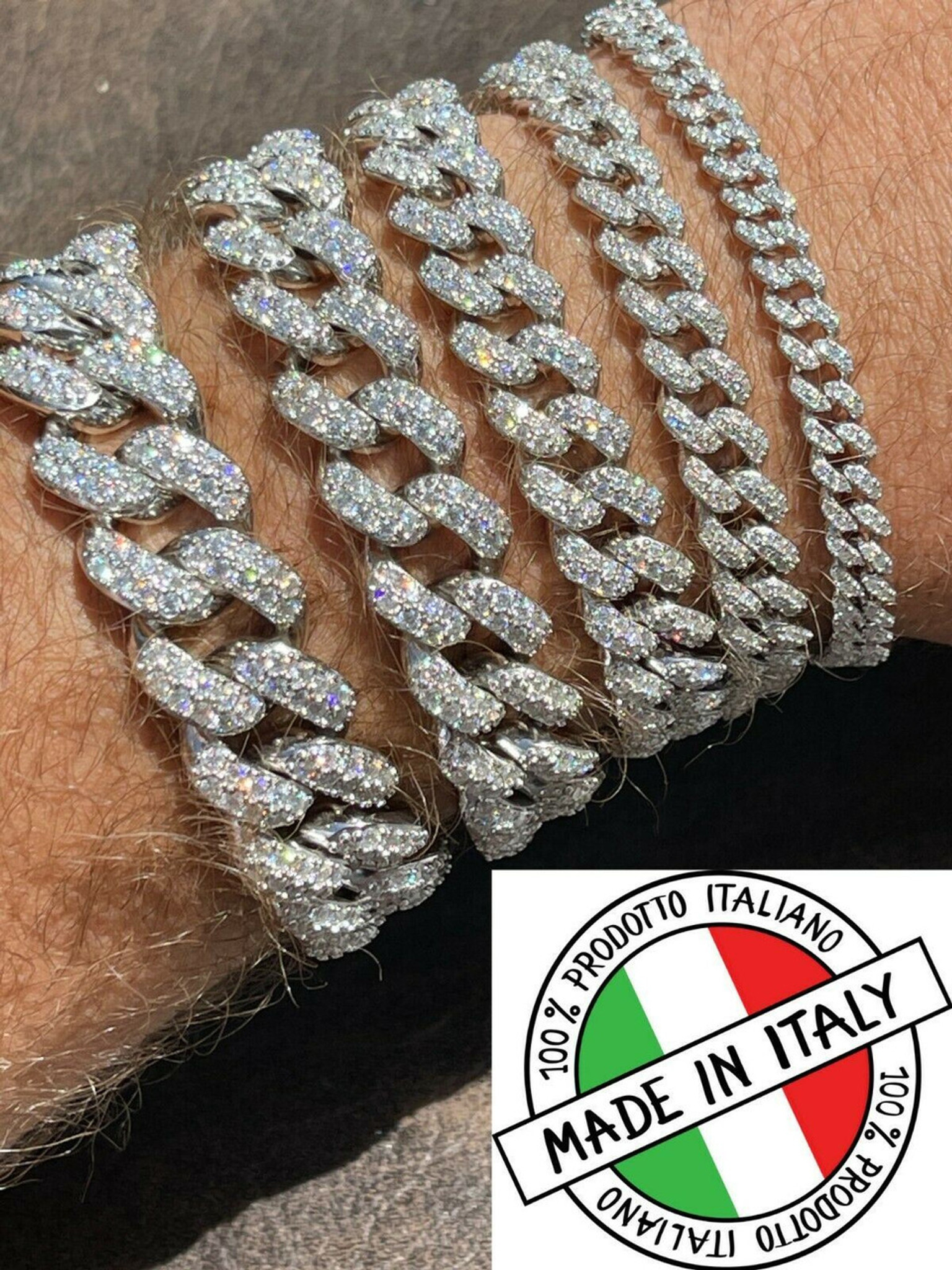 925 Silver Cuban Link Bracelet