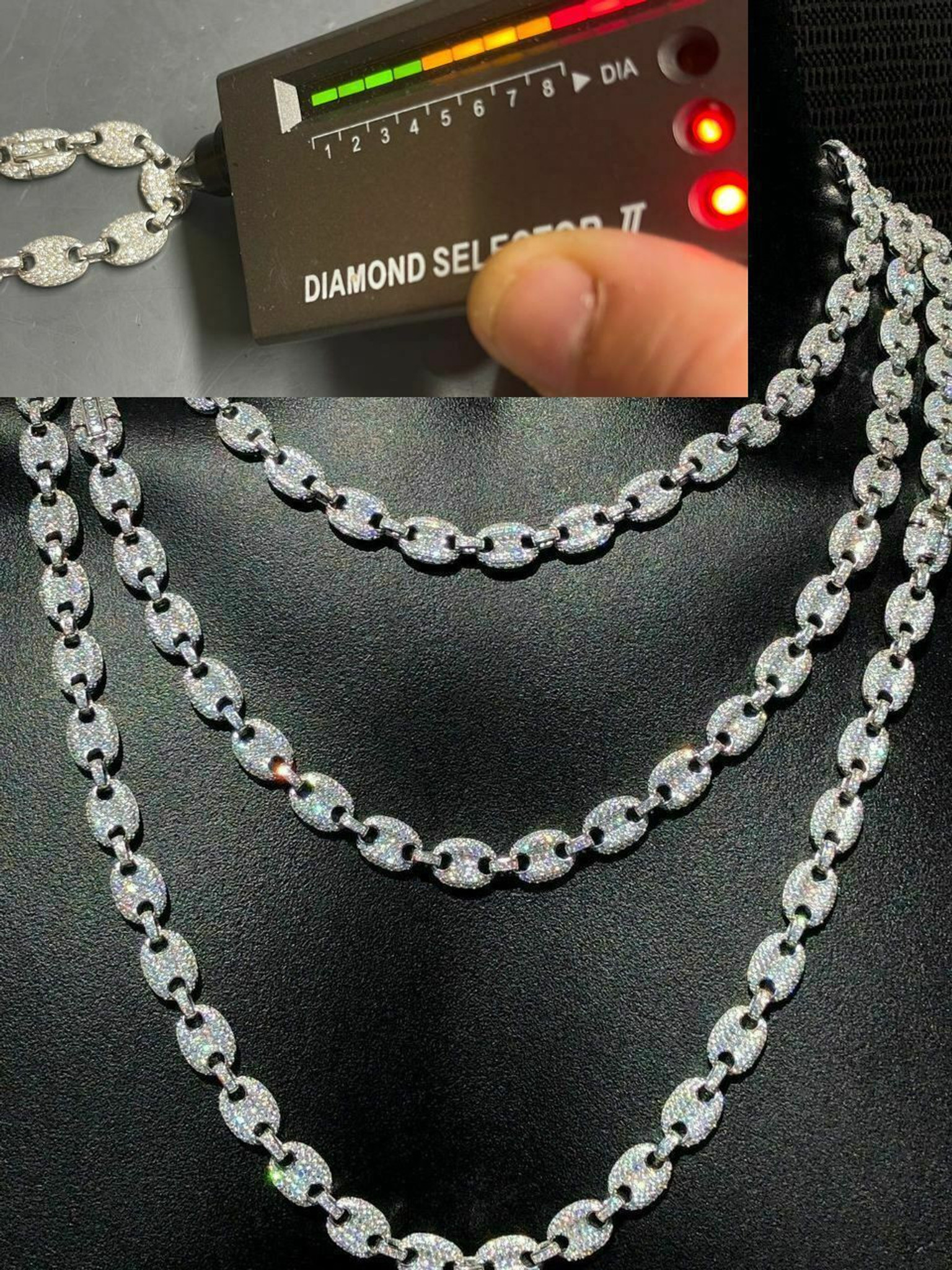 gucci necklace with diamonds