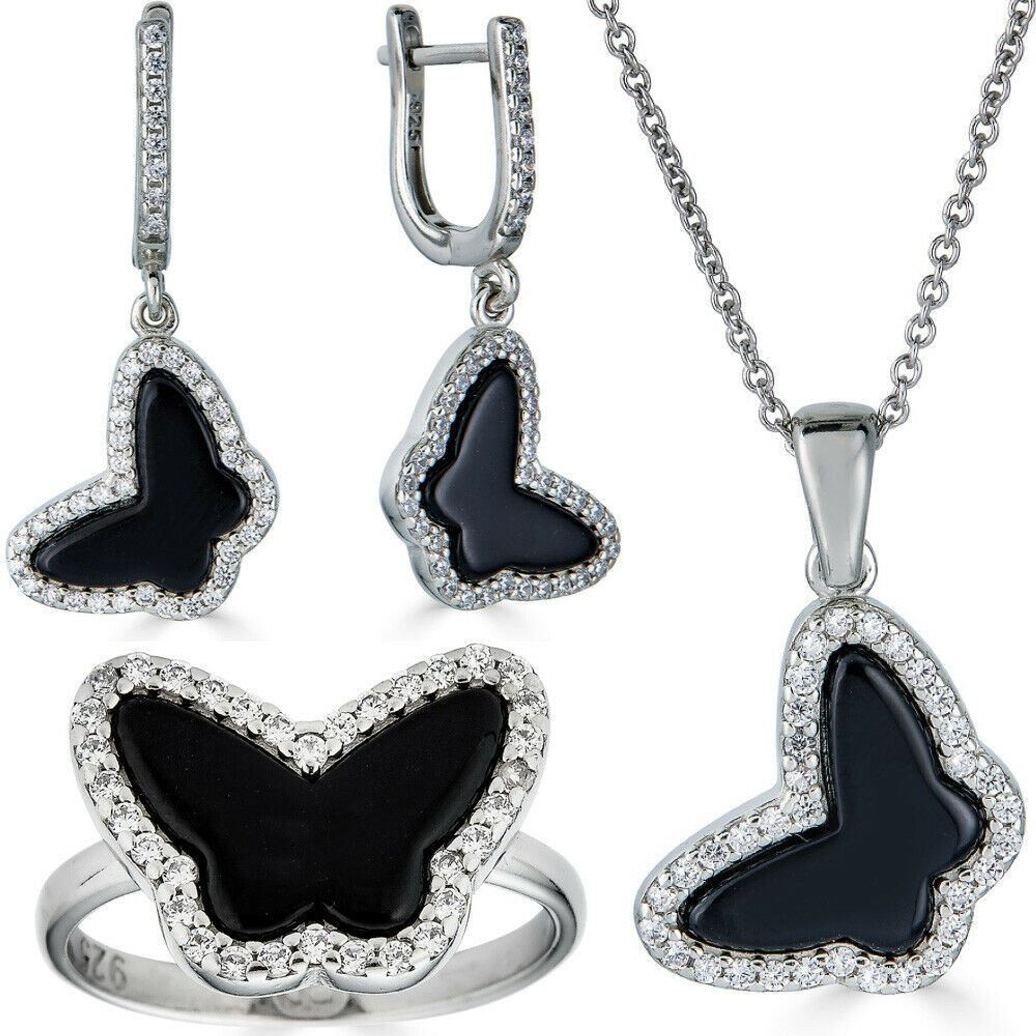 Black Gold Polish Diamond Stud Earrings For Girls