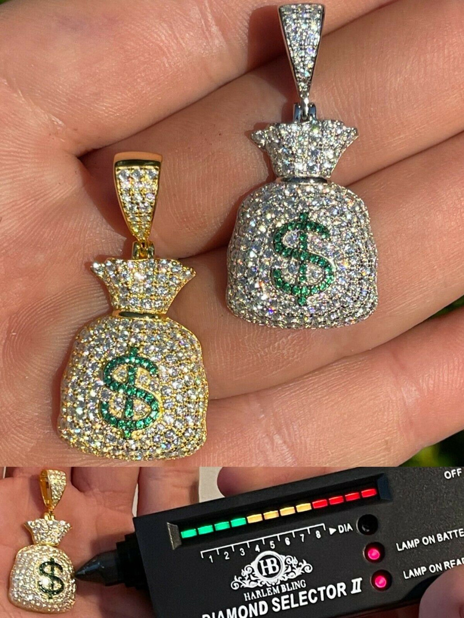 10K Diamond Money Bag Pendant (0.65ct)