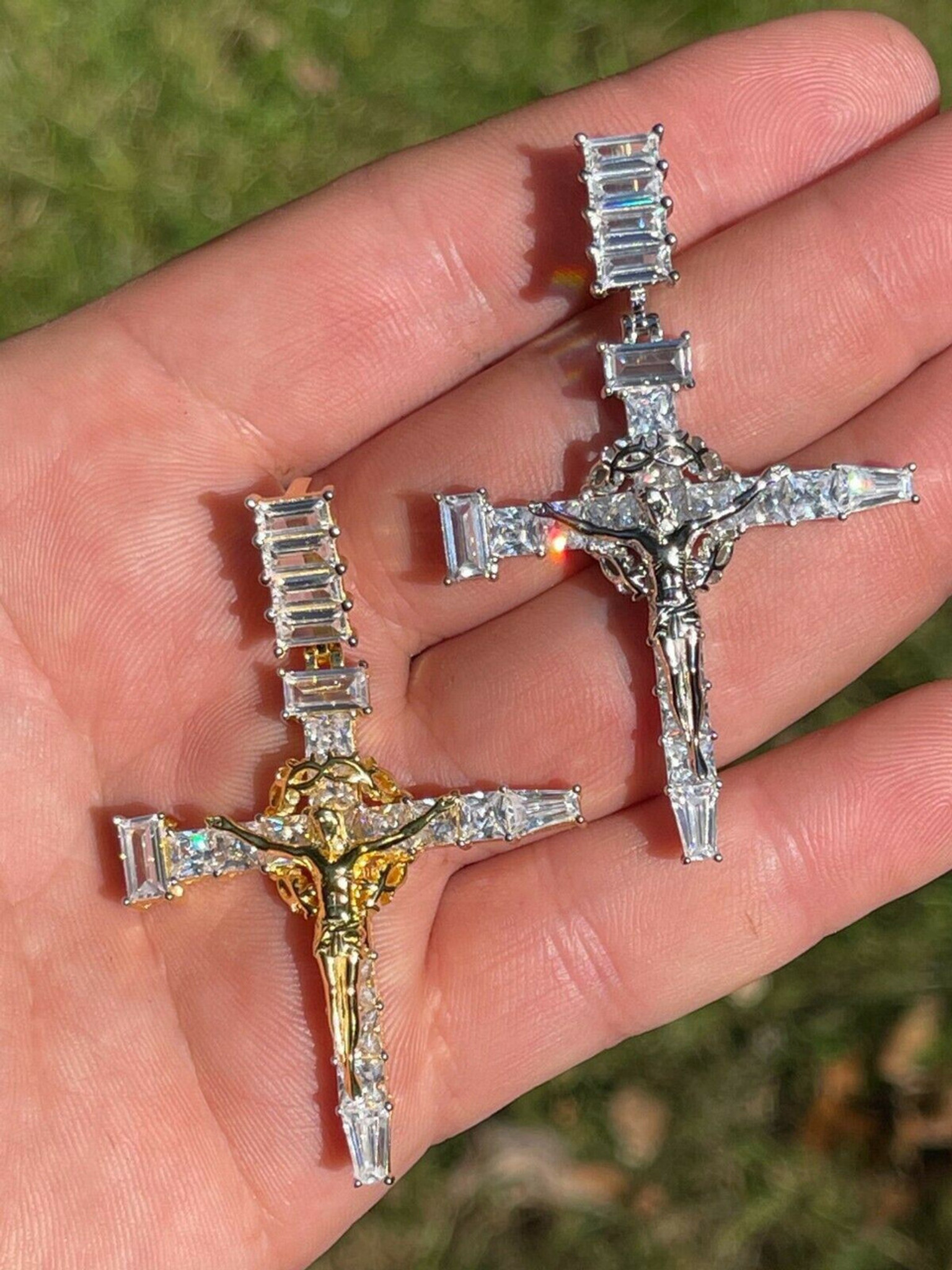 Fashion Steel Nail Rope Cross Pendant Necklace For Men Jewelry V0Z7 Q4P9  A5P1 - Walmart.com