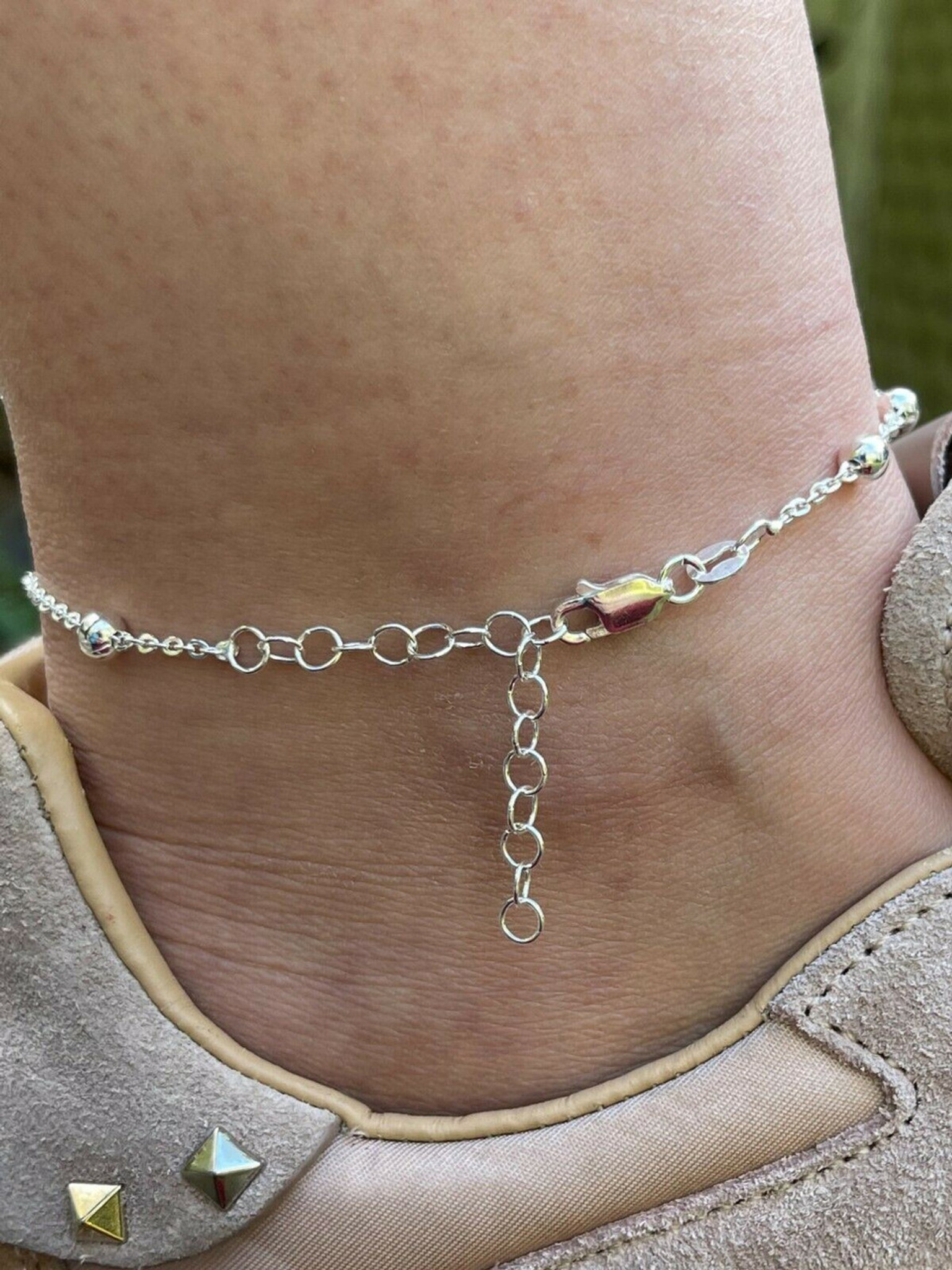 Ankle silver store chain