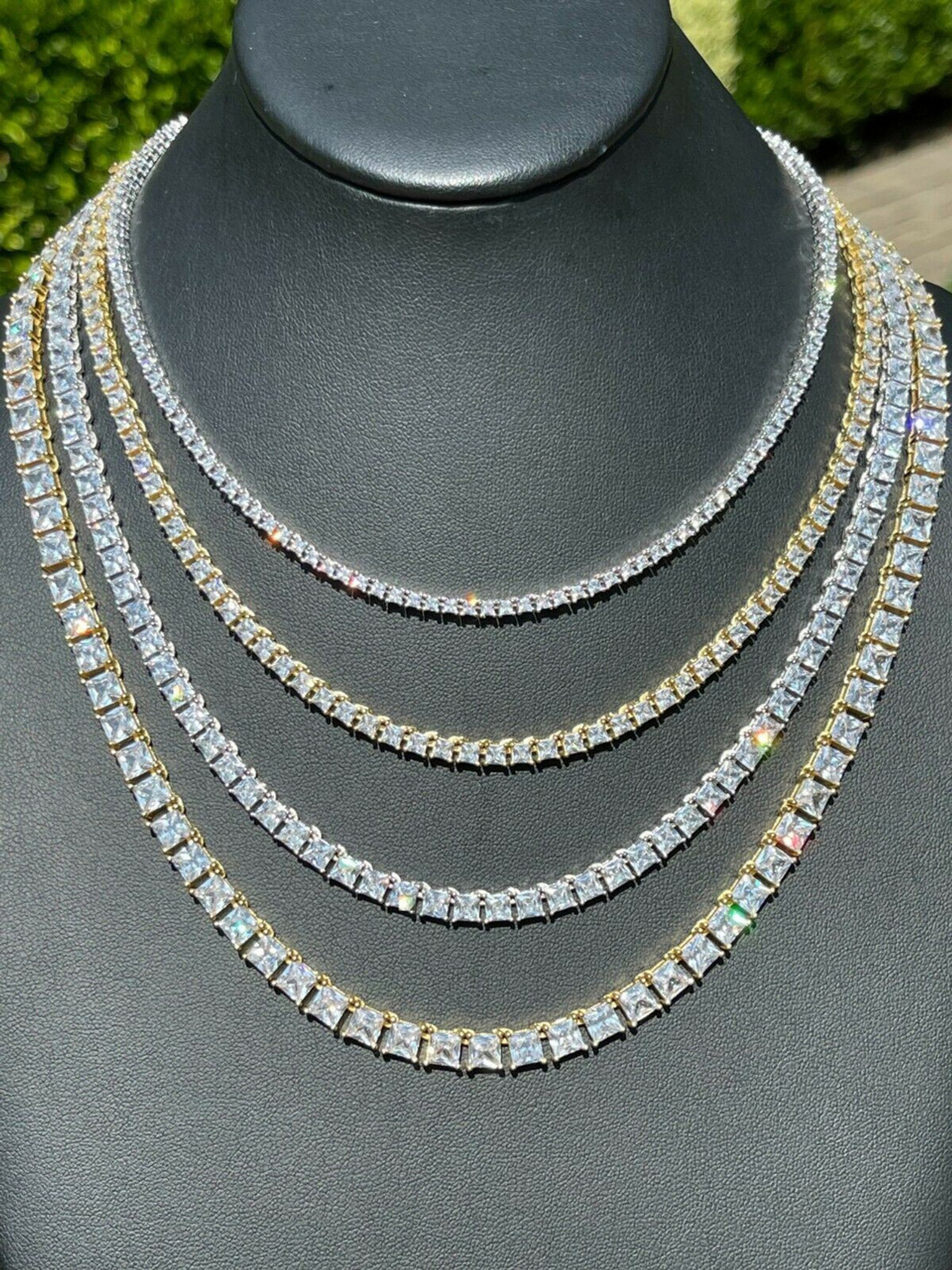 5.57 Carat Diamond Graduated Tennis Necklace