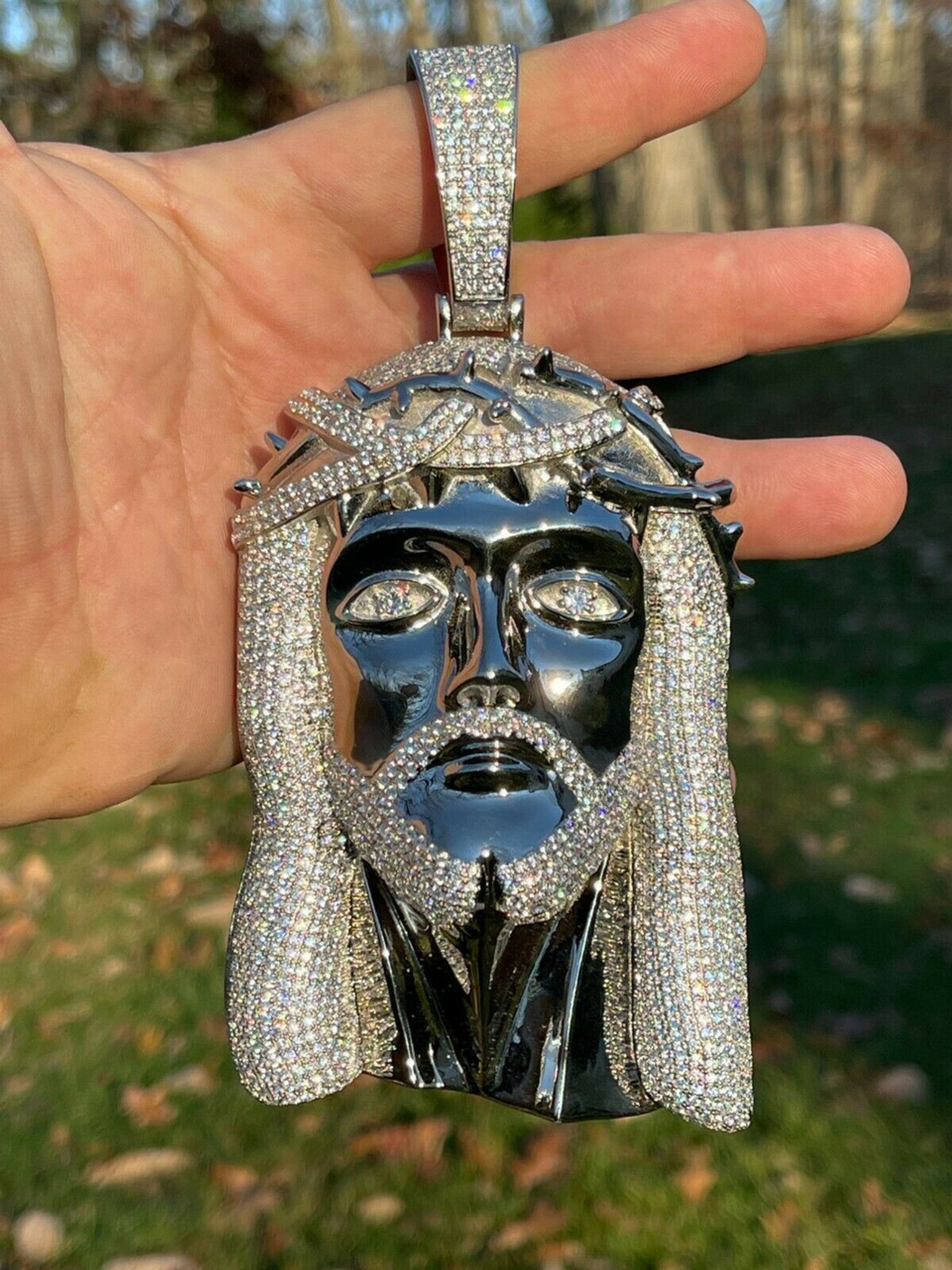 925 silver jesus piece