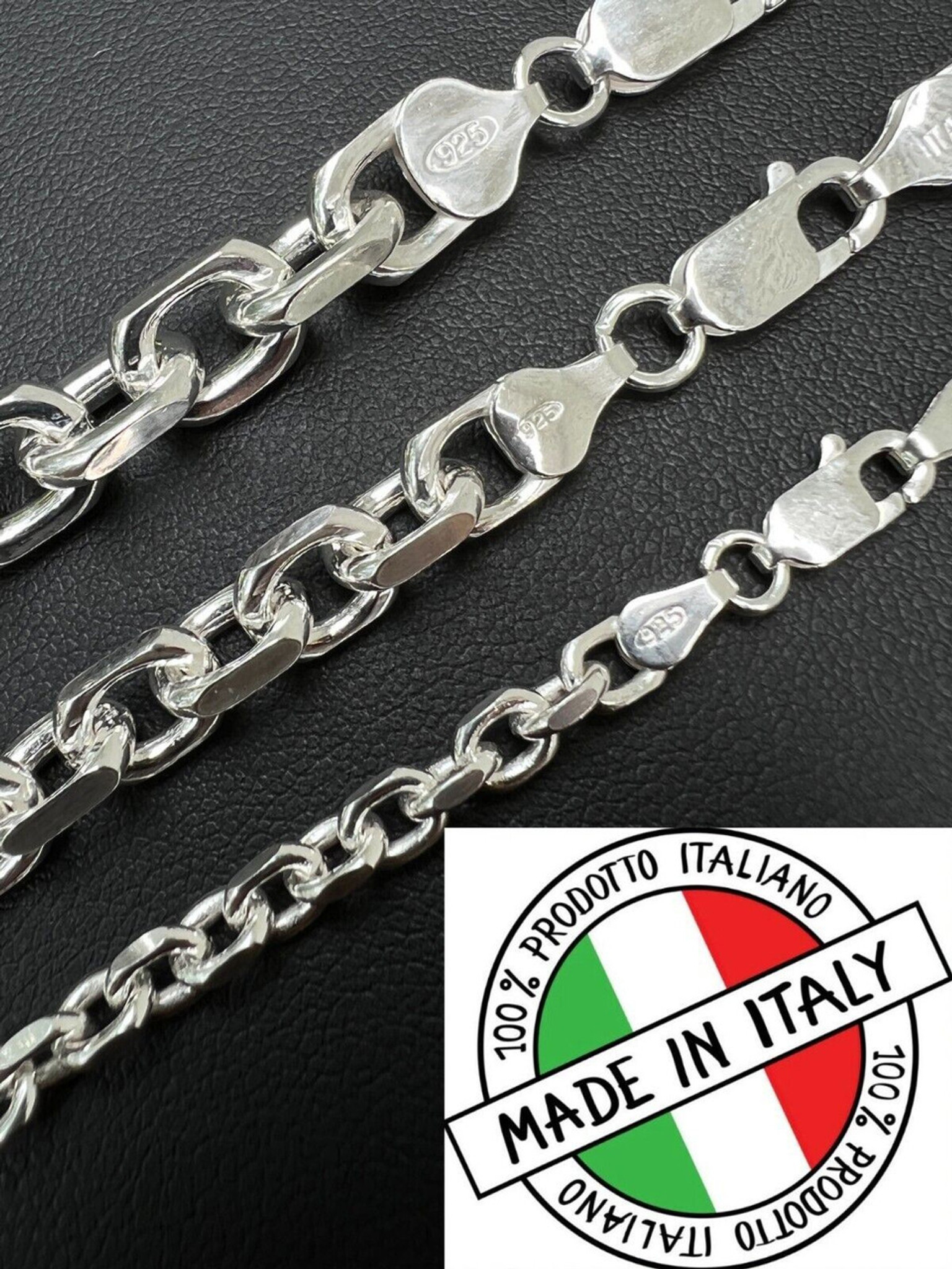 silver anchor link chain