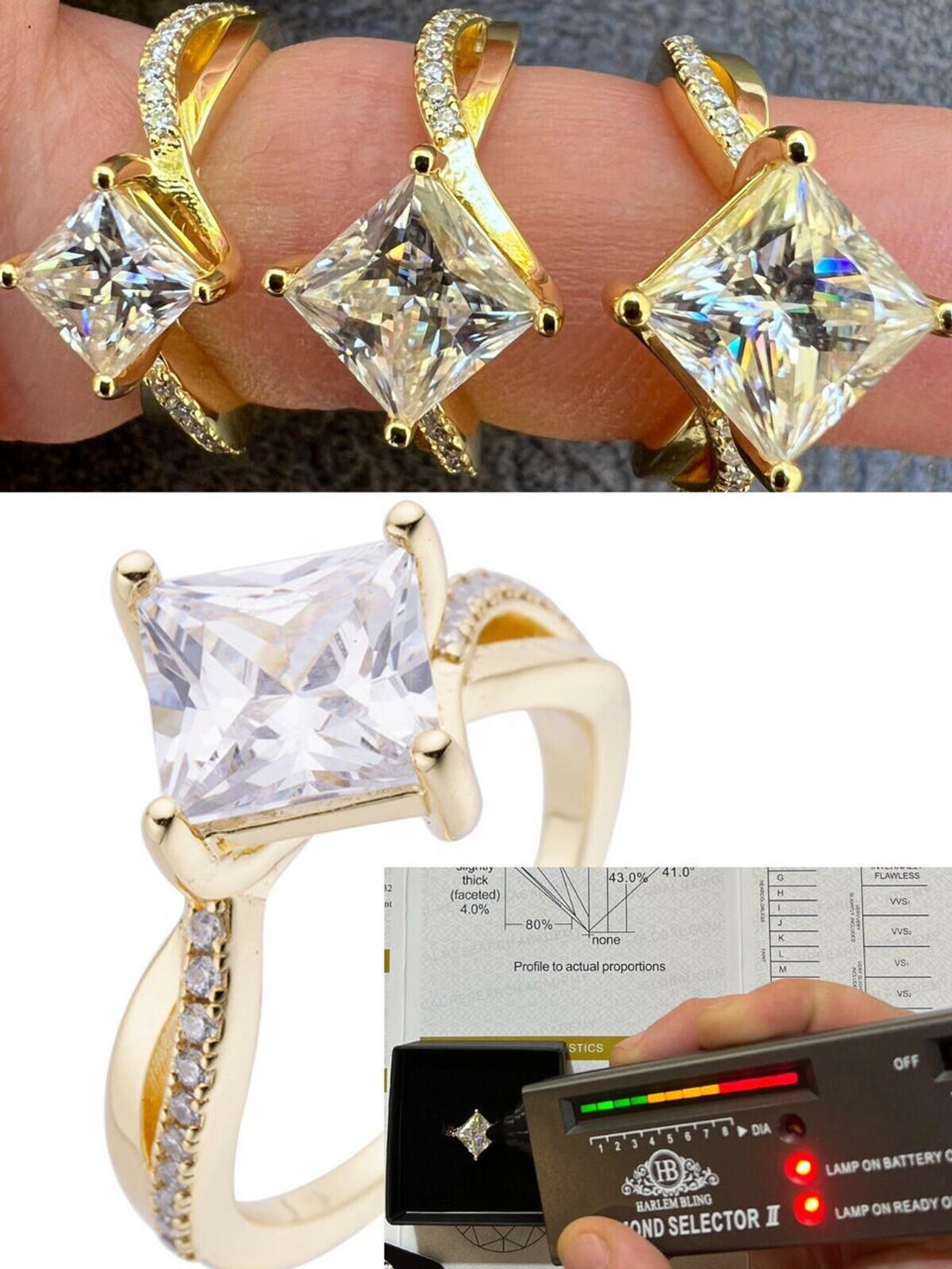 14k 585 Gold Diamond Ring | Vistoso Engagement Rings | Gold 585 Wedding  Rings - Pure 14k - Aliexpress