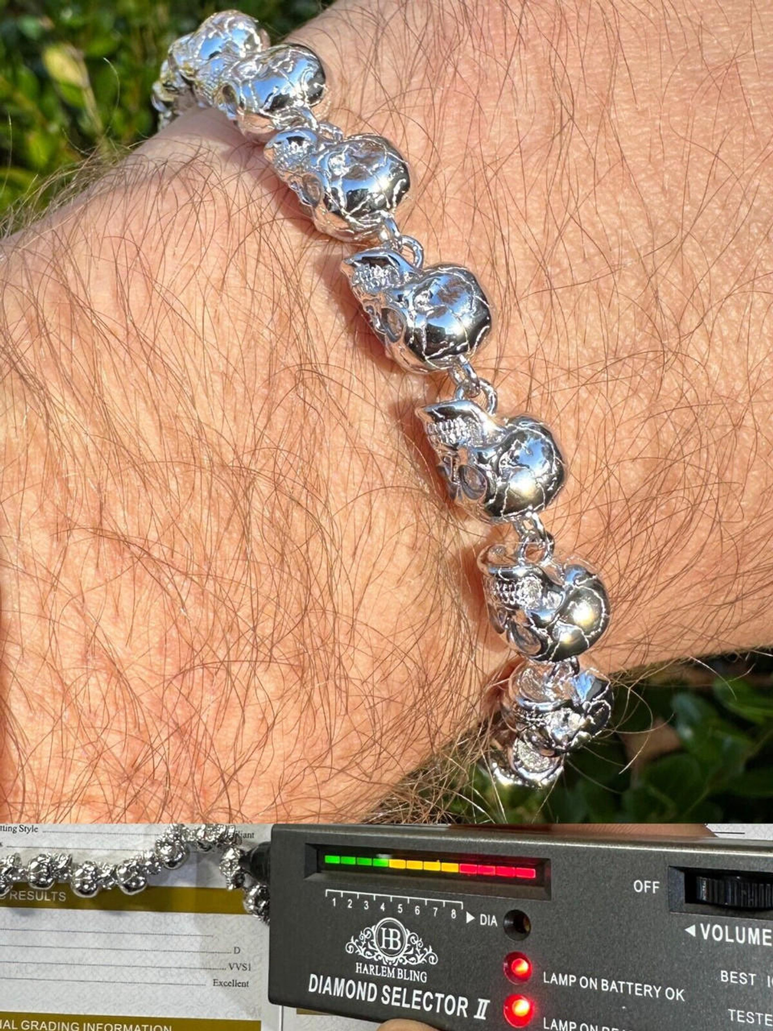 S925 Sterling Silver Skull Bully Bracelet for Men - Etsy