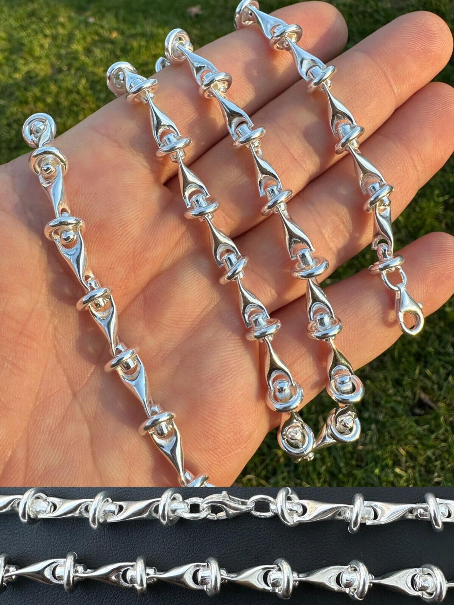 8mm Silver-Tone Chain Necklace, In stock!