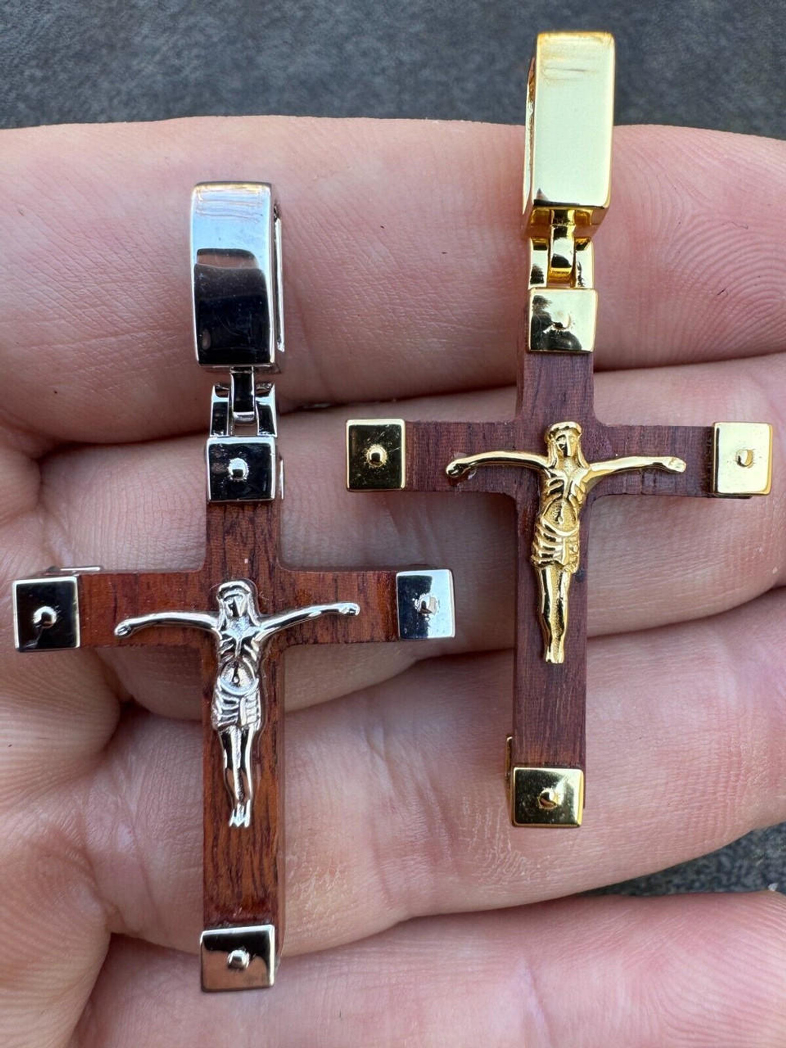 Catholic Crucifix Wall Cross 3 Pack, Small Wooden Cross with Jesus for Home  | eBay