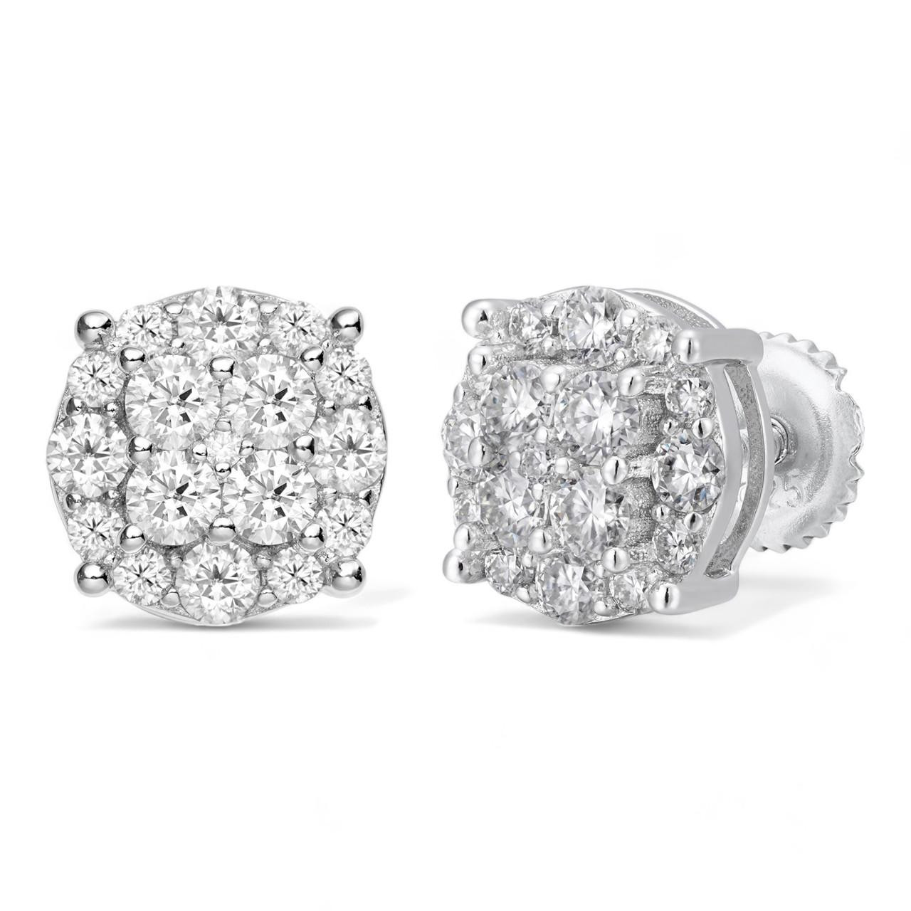Herren Ohrringe Aus 925 Sterlingsilber – Drachenform Mit 10 Mm Zirkonia, Hip Hop Style