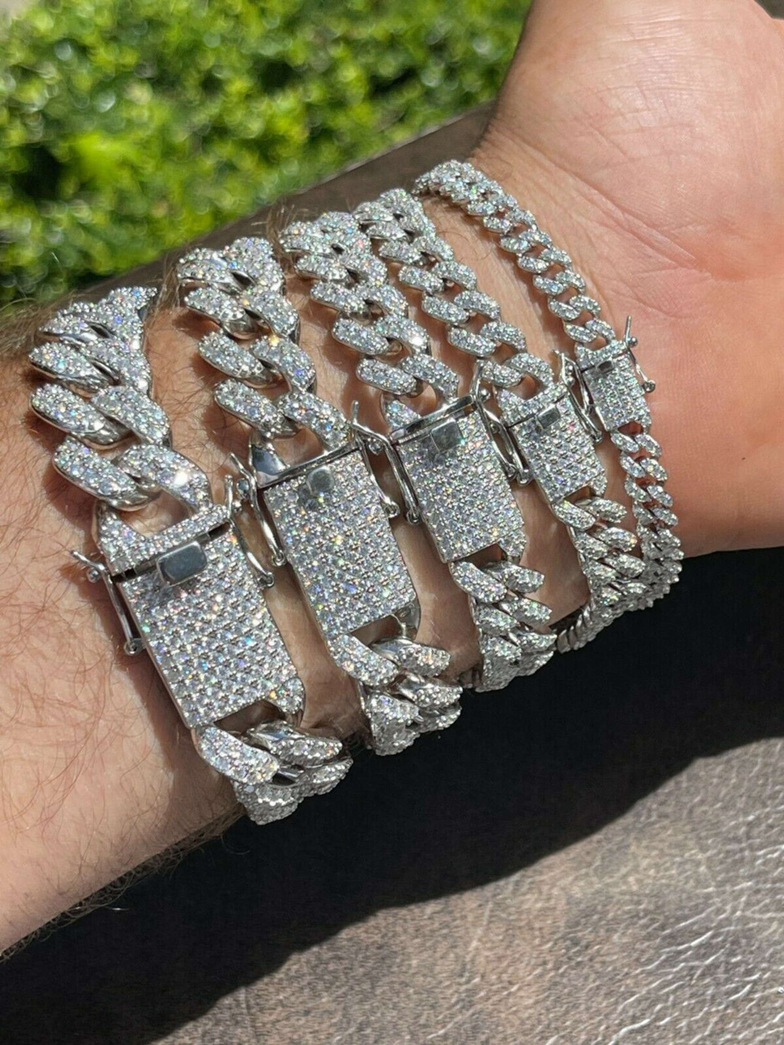 Iced out miami cuban link bracelet clearance