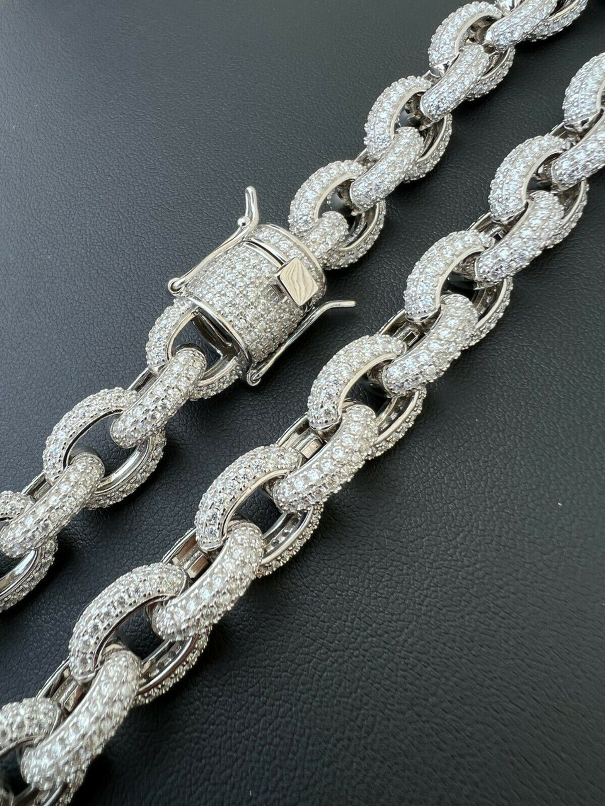 Moissanite chain mens Clearance