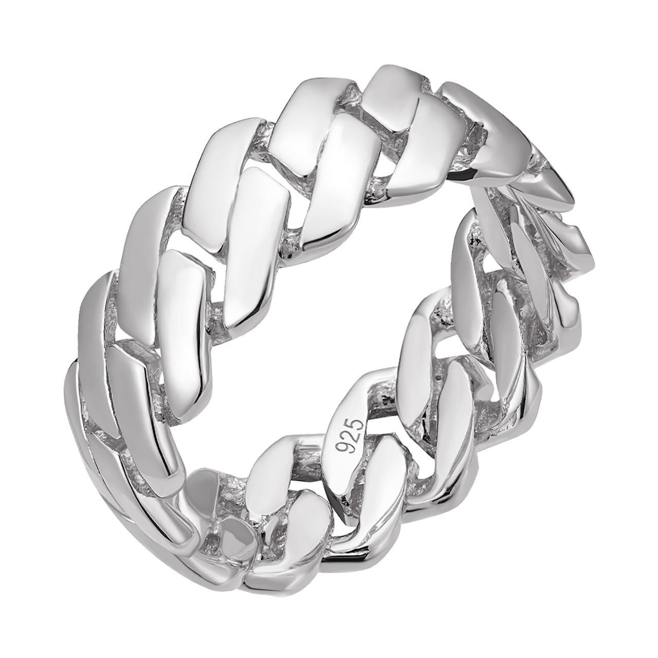 6mm Cuban Wedding Band Ring - 14k Gold Plated 925 Sterling Silver - Mens Ladies at ₹ 7959.78