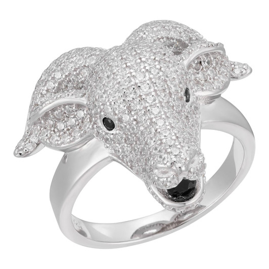 HarlemBling Greatest Of All Time GOAT Ring - 925 Silver - CZ Stones HarlemBling Greatest Of All Time GOAT Ring - 925 Silver - CZ Stones