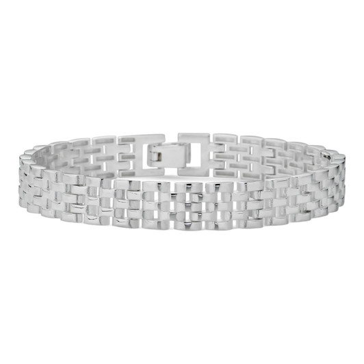 HarlemBling Mens Real Solid 925 Sterling Silver Presidential Custom Watch Link Bracelet 10mm