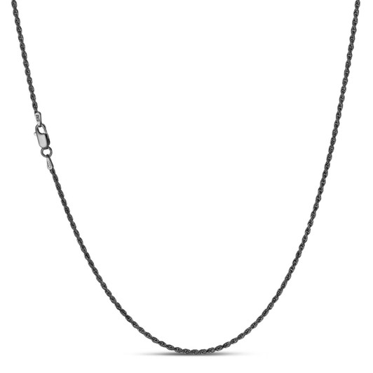 2.5mm Stainless Steel Rope Chain Necklace - 16" To 30" Length, Silver, USA Seller