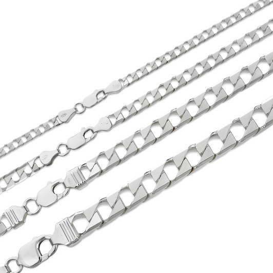 Real 925 Sterling Silver Anchor Cable Chain / Bracelet Rolo