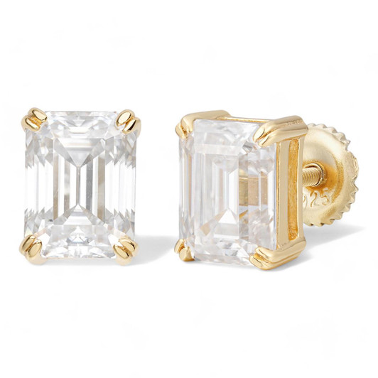 ゴールデンウィークラストSALE❕ ゴールド【 4mm×23mm 】18k White Cubic Zirconia 18k Yellow Gold Over Sterling Silver