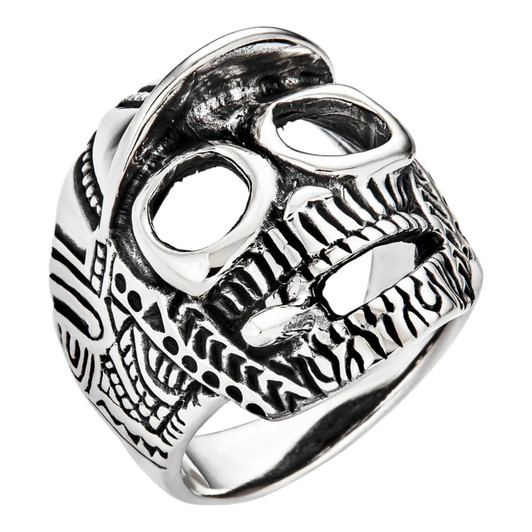 HarlemBling Happy Death Ring - 925 Silver Oxidized - Plain 